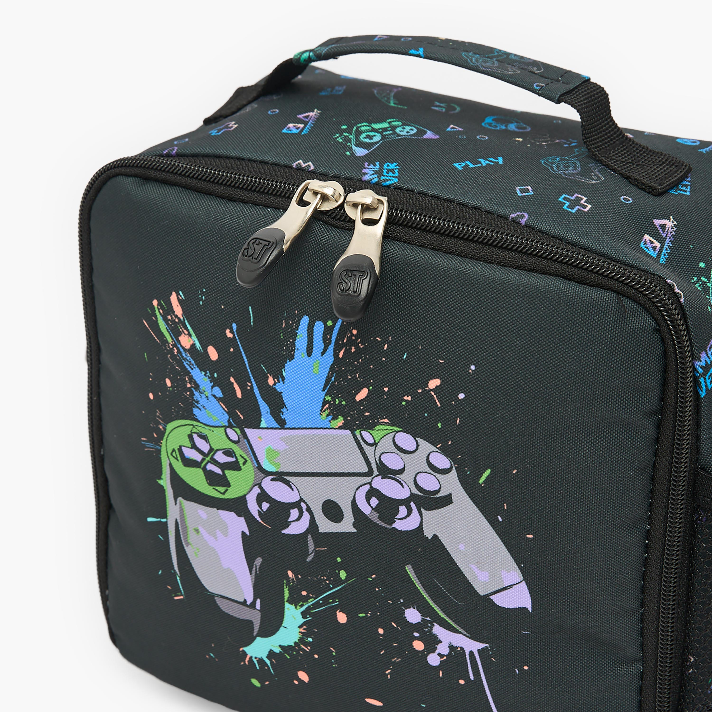 St.Right Game Controller Print Lunch Bag for Boys 8-13 Years with Adjustable Strap-school-lunchessentials-lunchbags-image-3