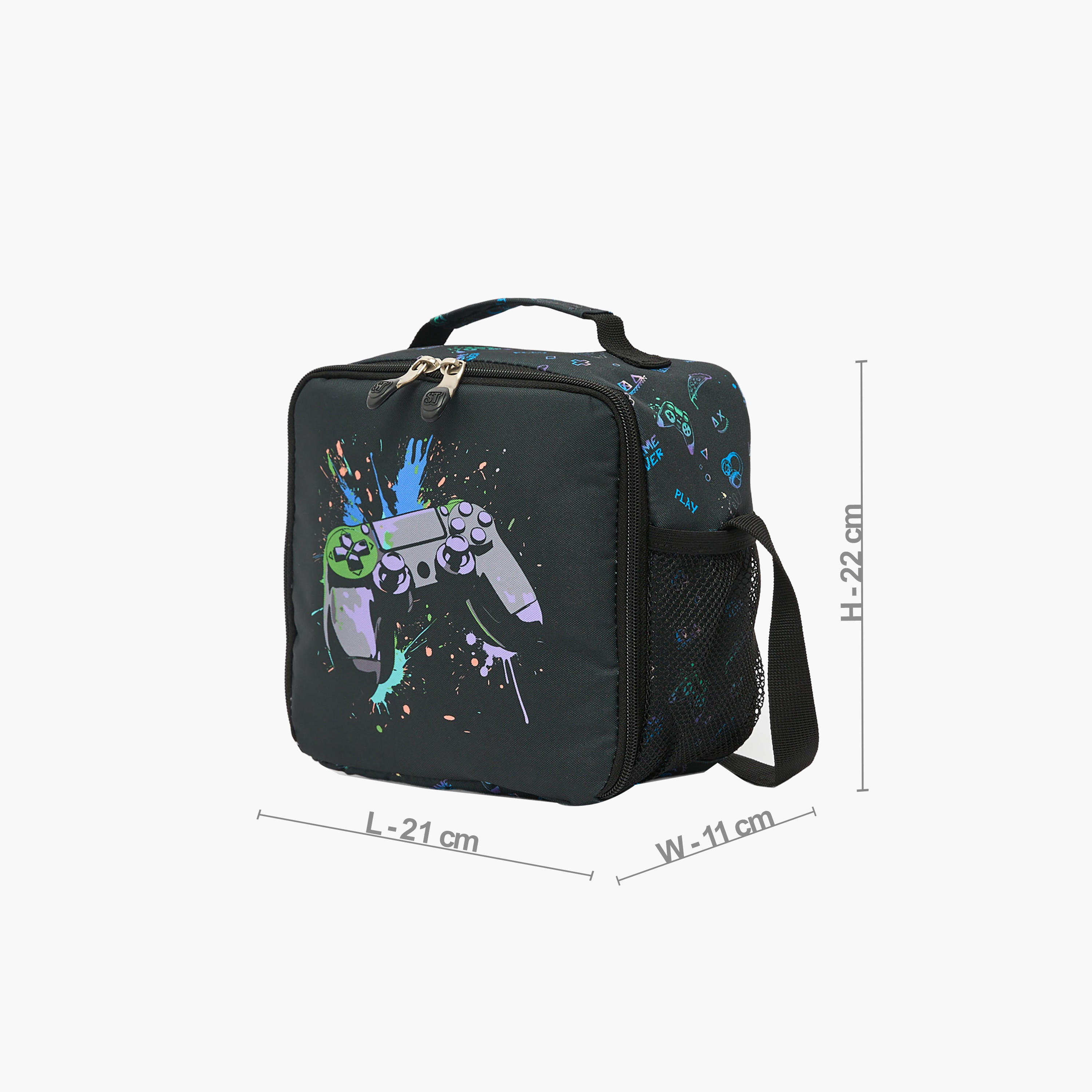 St.Right Game Controller Print Lunch Bag for Boys 8-13 Years with Adjustable Strap-school-lunchessentials-lunchbags-image-6