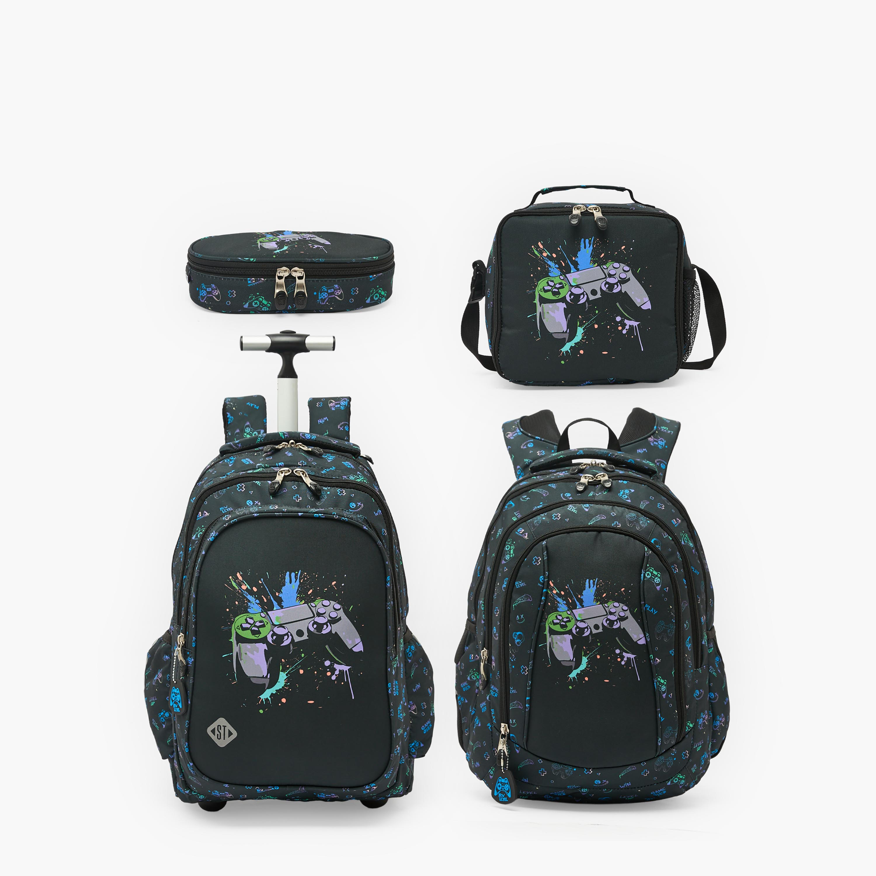 St.Right Game Controller Print Lunch Bag for Boys 8-13 Years with Adjustable Strap-school-lunchessentials-lunchbags-image-8