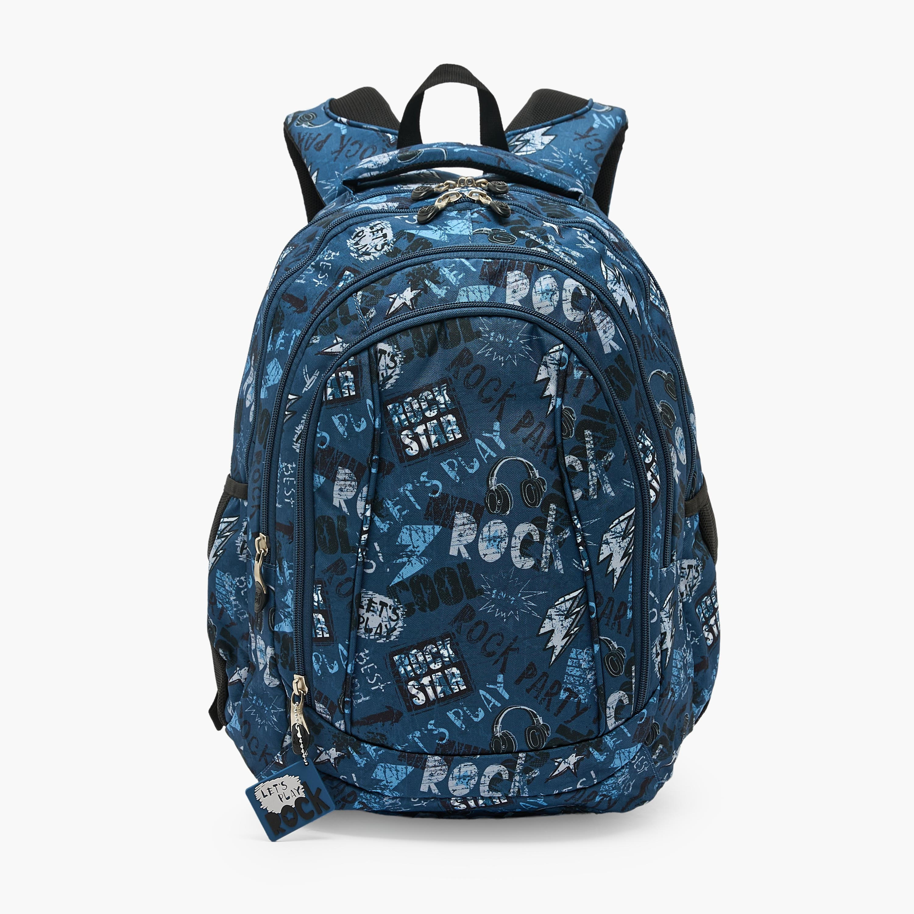 شنطة ظهر للأولاد 8-13 سنة بأحزمة قابلة للتعديل وطبعات - 18 بوصة-school-bagsandbackpacks-backpacks-image-1