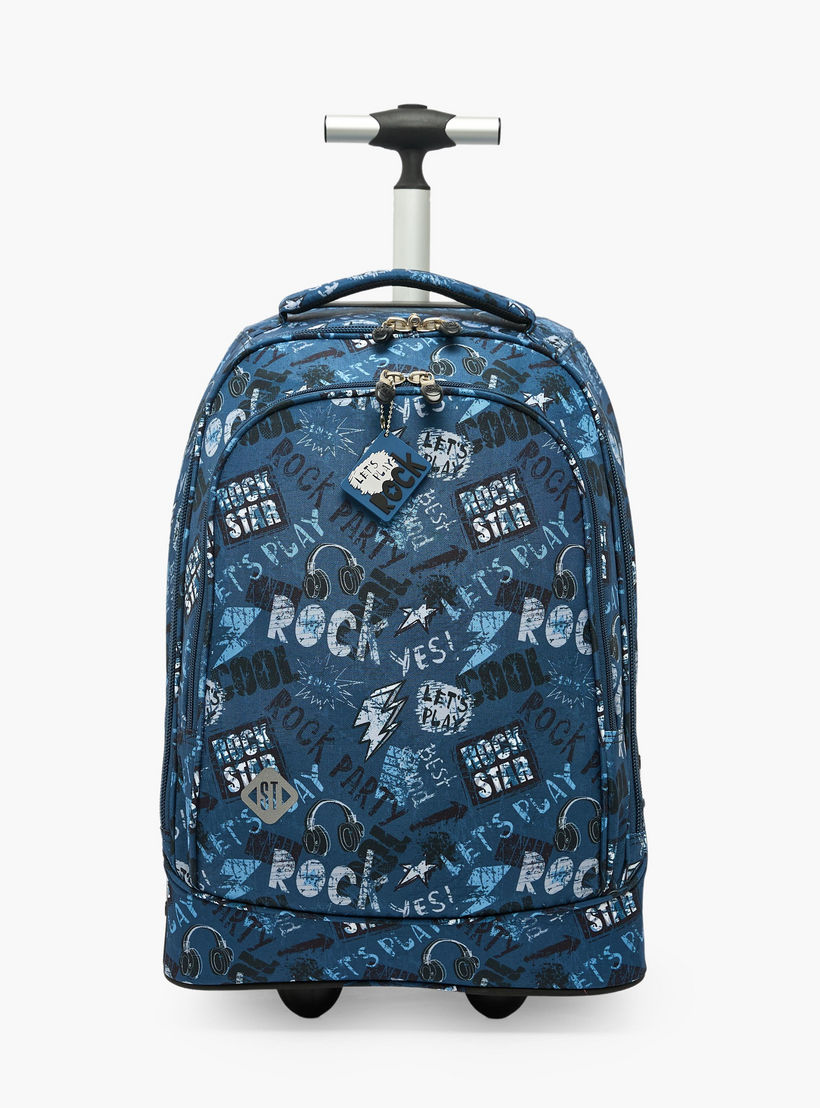 St.Right Graffiti Print Trolley Bag for Boys 8-13 Years with Retractable Handle - 18 inch-school-bagsandbackpacks-trolleybags-image-1