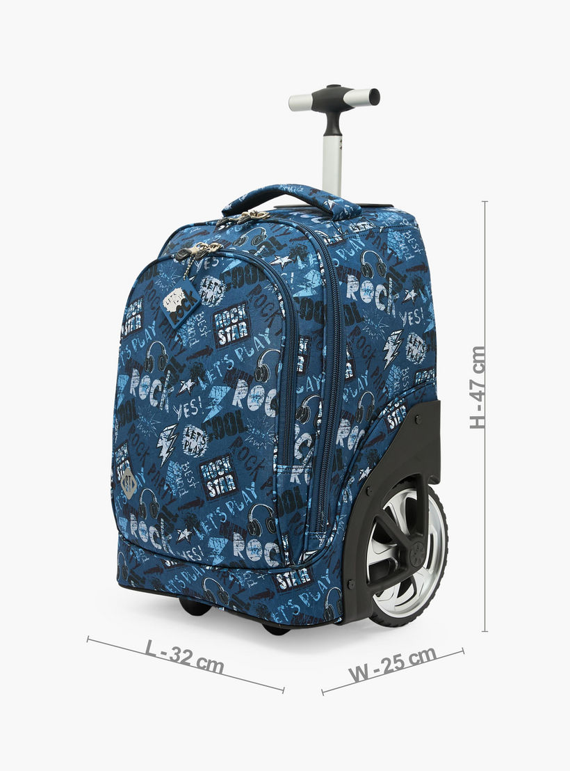 St.Right Graffiti Print Trolley Bag for Boys 8-13 Years with Retractable Handle - 18 inch-school-bagsandbackpacks-trolleybags-image-10