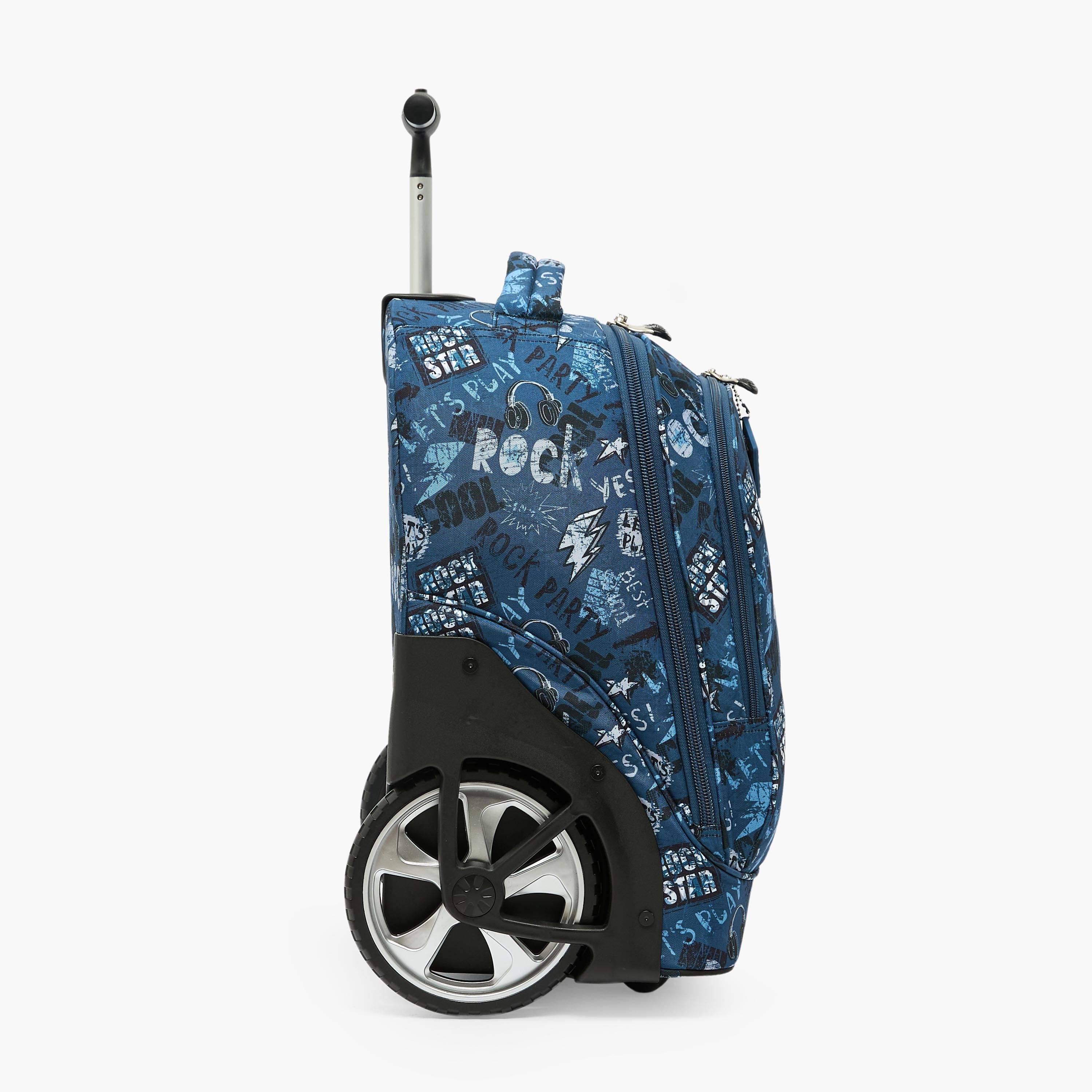St.Right Graffiti Print Trolley Bag for Boys 8-13 Years with Retractable Handle - 18 inch-school-bagsandbackpacks-trolleybags-image-11