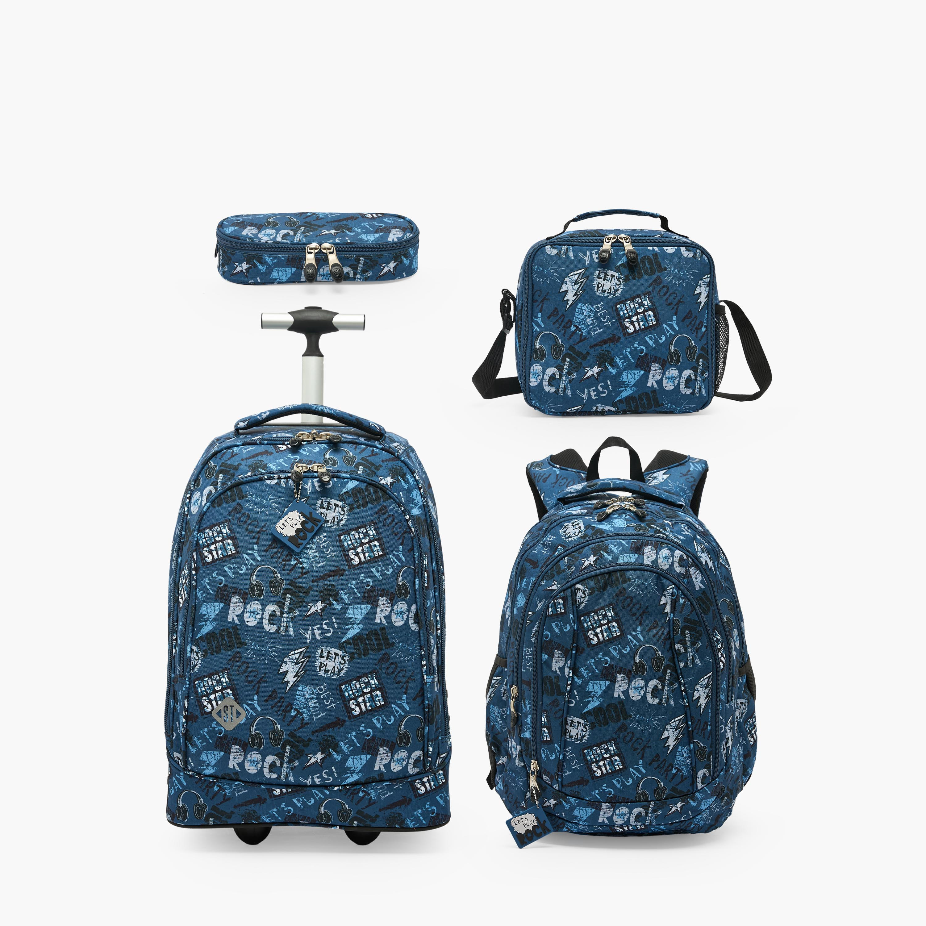 St.Right Graffiti Print Trolley Bag for Boys 8-13 Years with Retractable Handle - 18 inch-school-bagsandbackpacks-trolleybags-image-13
