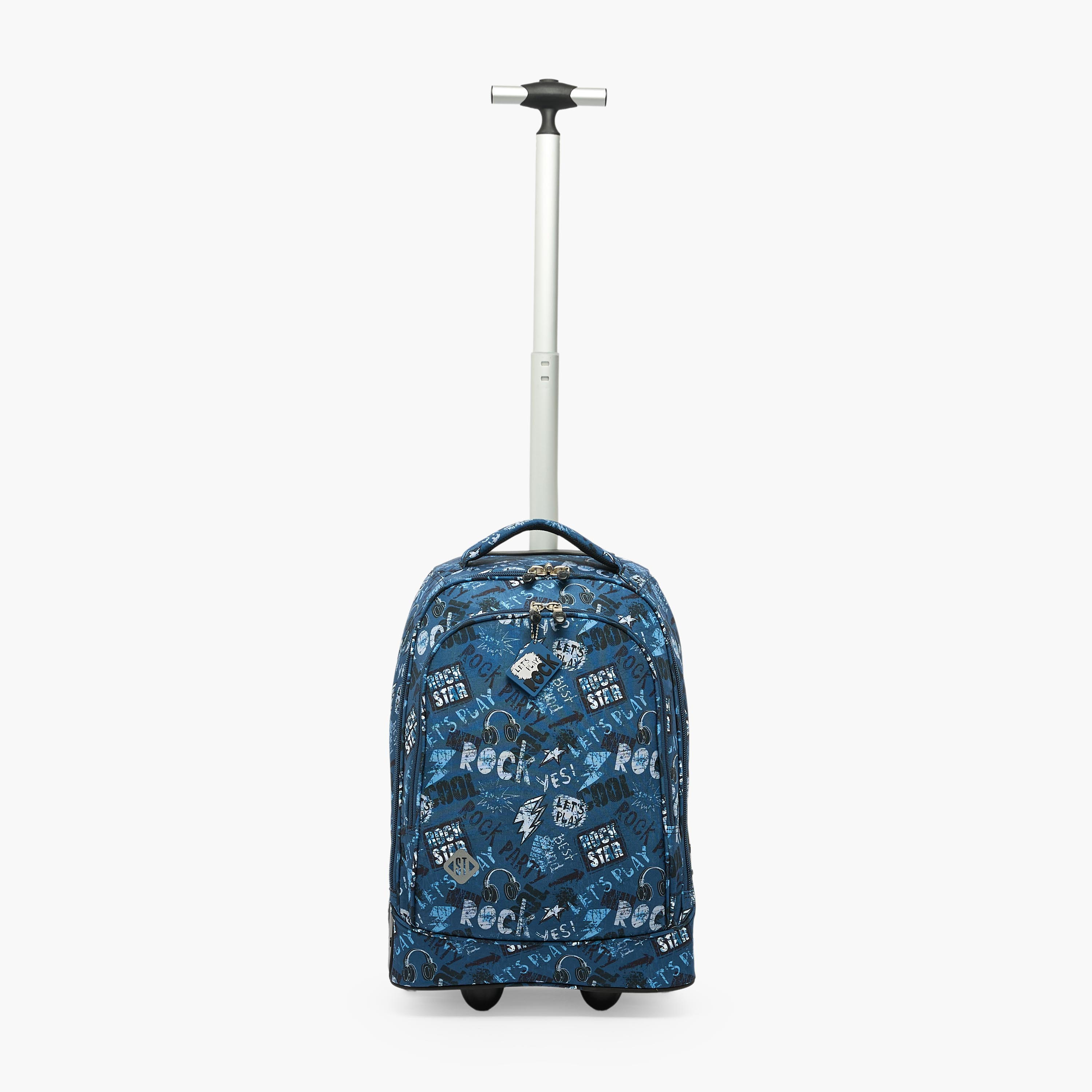 St.Right Graffiti Print Trolley Bag for Boys 8-13 Years with Retractable Handle - 18 inch-school-bagsandbackpacks-trolleybags-image-4
