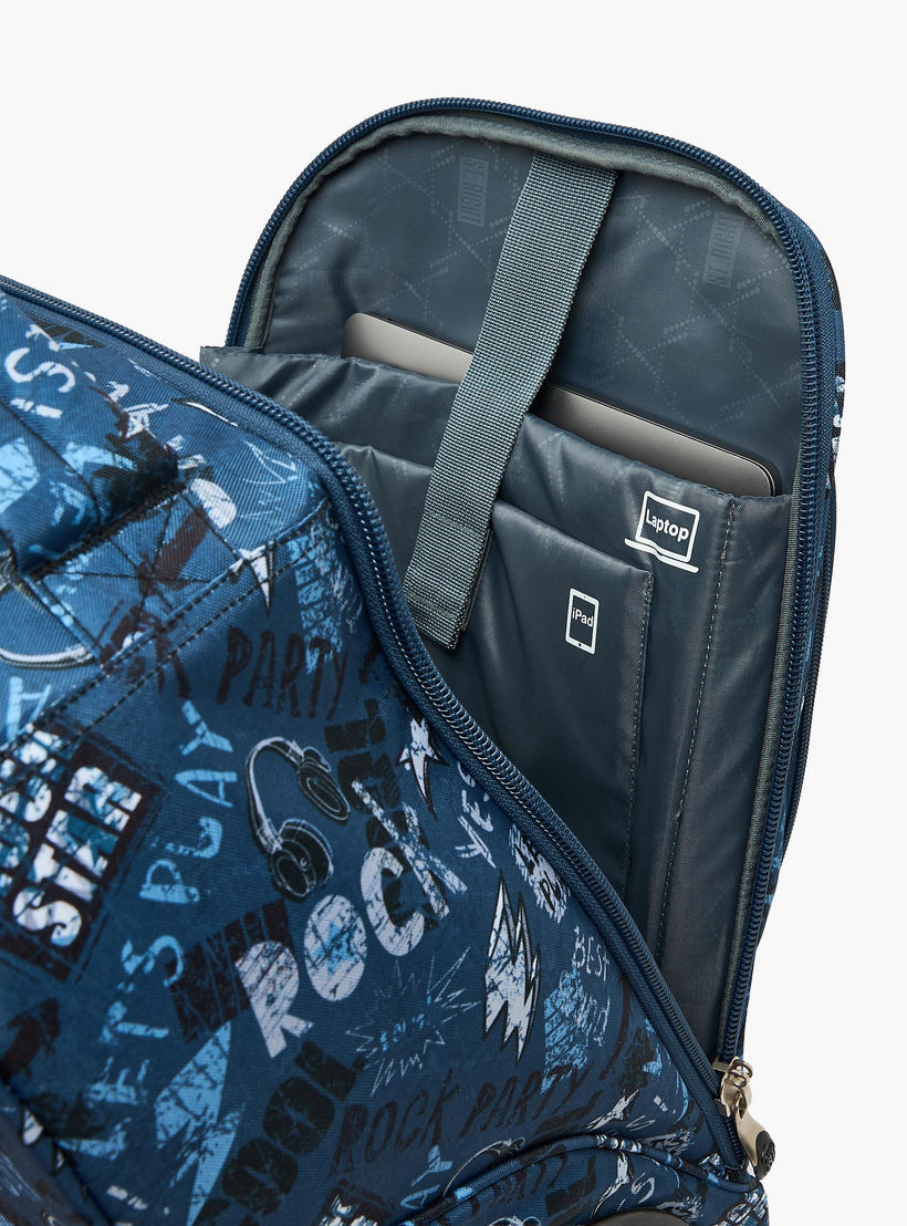 St.Right Graffiti Print Trolley Bag for Boys 8-13 Years with Retractable Handle - 18 inch-school-bagsandbackpacks-trolleybags-image-7
