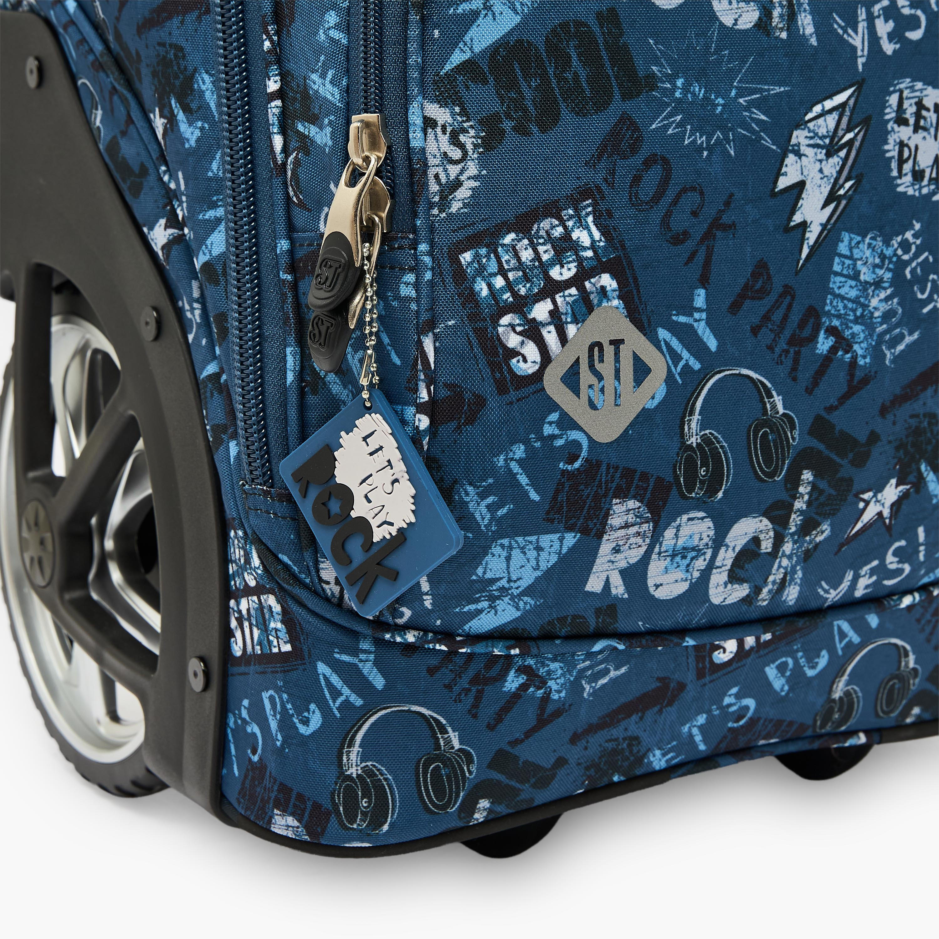 St.Right Graffiti Print Trolley Bag for Boys 8-13 Years with Retractable Handle - 18 inch-school-bagsandbackpacks-trolleybags-image-8