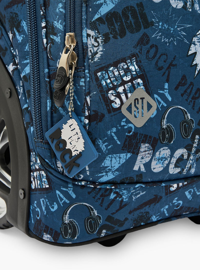 St.Right Graffiti Print Trolley Bag for Boys 8-13 Years with Retractable Handle - 18 inch-school-bagsandbackpacks-trolleybags-image-8