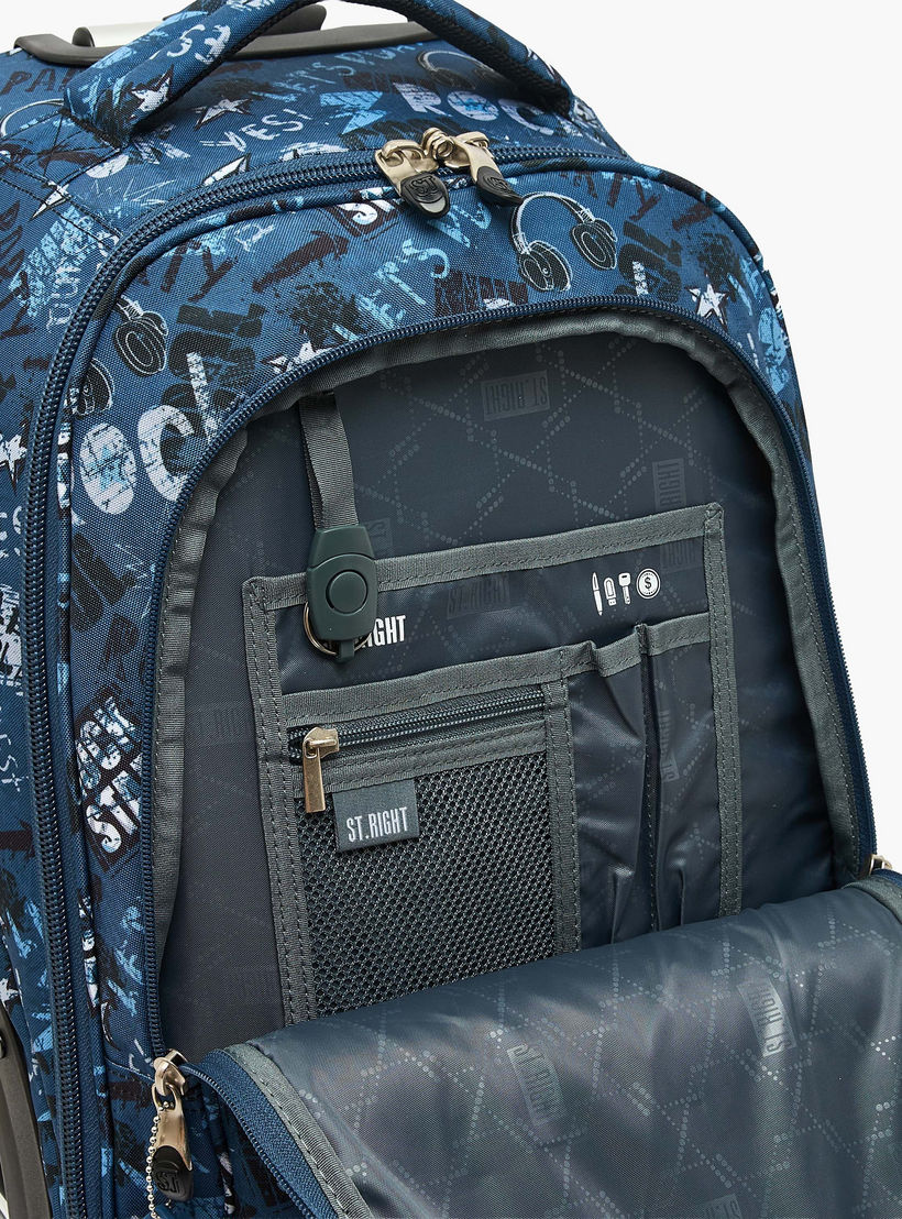 St.Right Graffiti Print Trolley Bag for Boys 8-13 Years with Retractable Handle - 18 inch-school-bagsandbackpacks-trolleybags-image-9
