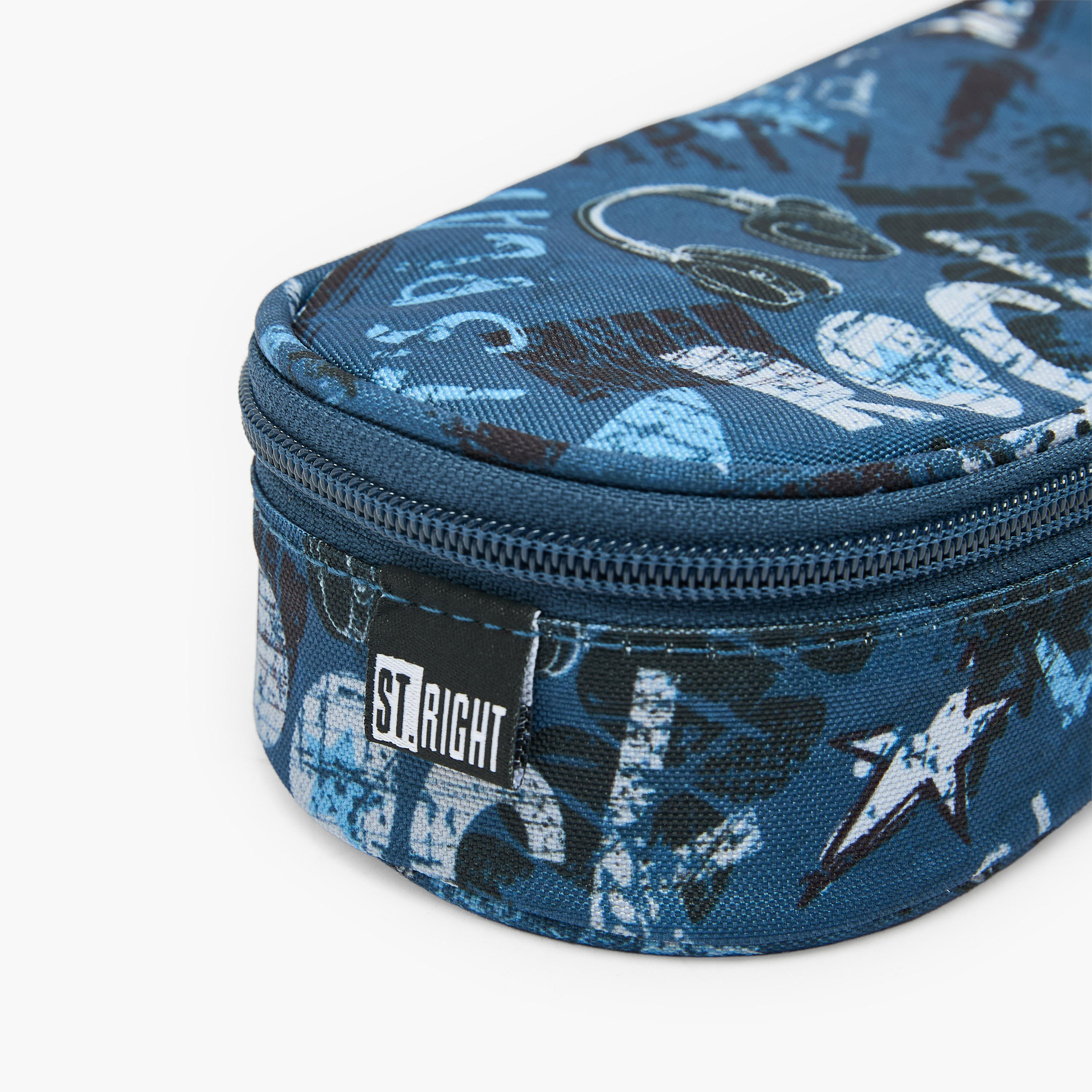 St.Right Graffiti Print Pencil Case with Zip Closure-school-stationery-pencilcases-image-6