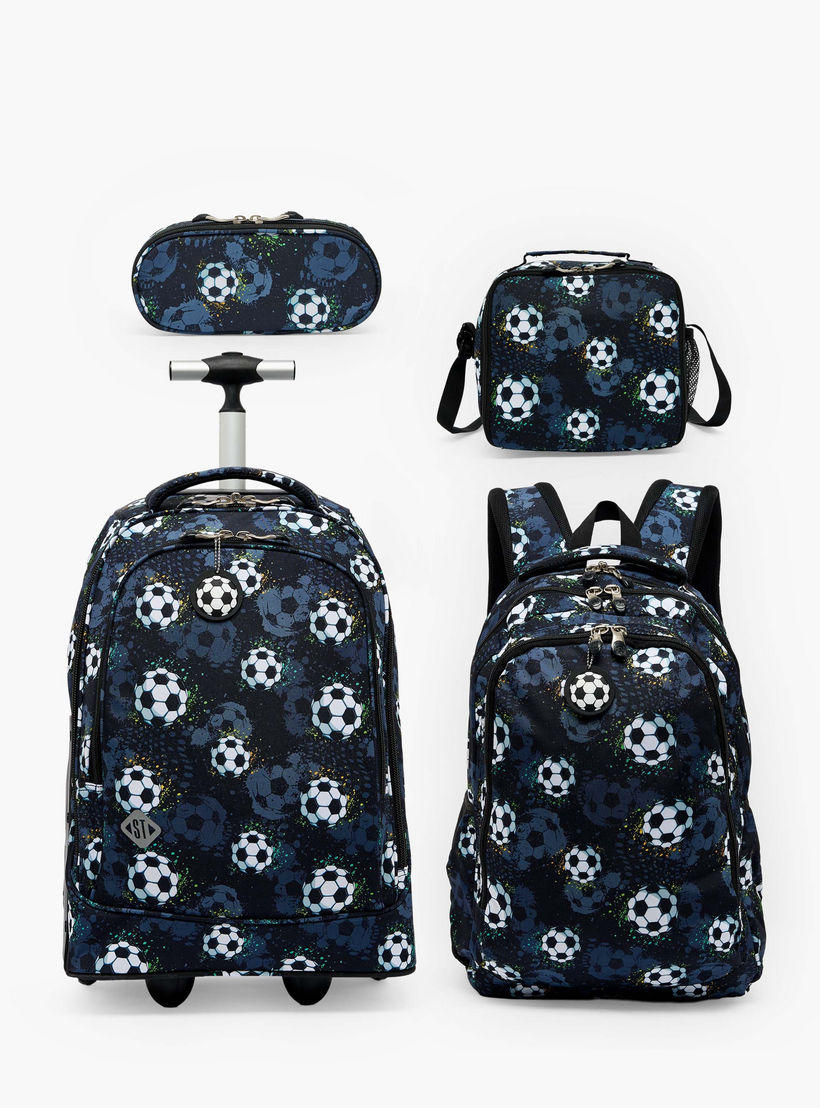 St.Right Football Print Trolley Bag for Boys 8-13 Years with Retractable Handle - 18 inches-school-bagsandbackpacks-trolleybags-image-12