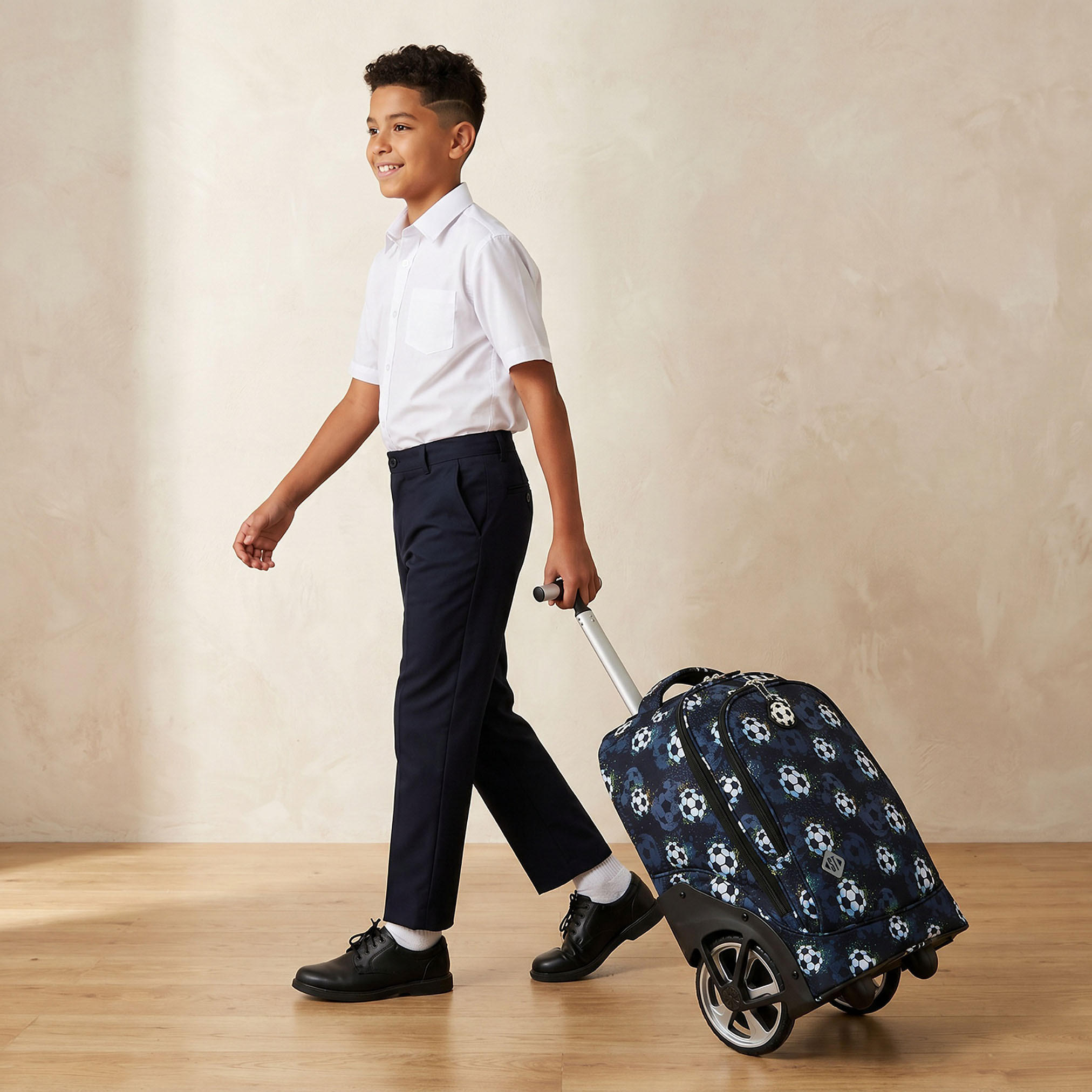 St.Right Football Print Trolley Bag for Boys 8-13 Years with Retractable Handle - 18 inches-school-bagsandbackpacks-trolleybags-image-3