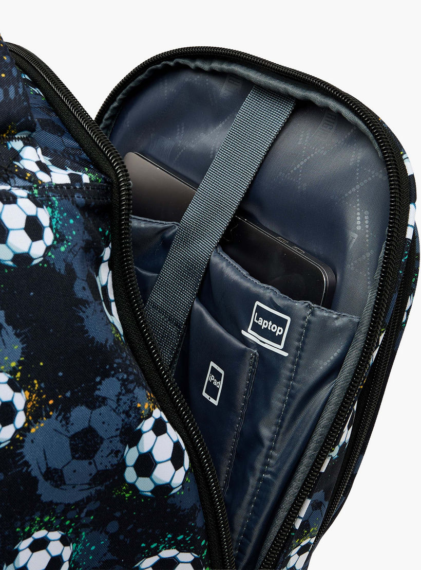 St.Right Football Print Trolley Bag for Boys 8-13 Years with Retractable Handle - 18 inches-school-bagsandbackpacks-trolleybags-image-5
