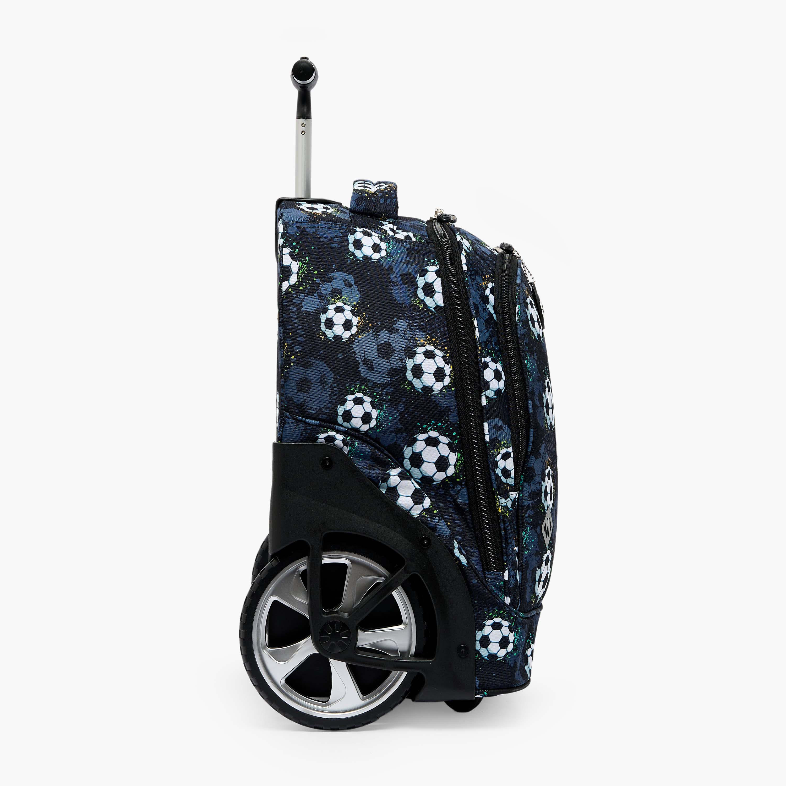 St.Right Football Print Trolley Bag for Boys 8-13 Years with Retractable Handle - 18 inches-school-bagsandbackpacks-trolleybags-image-8