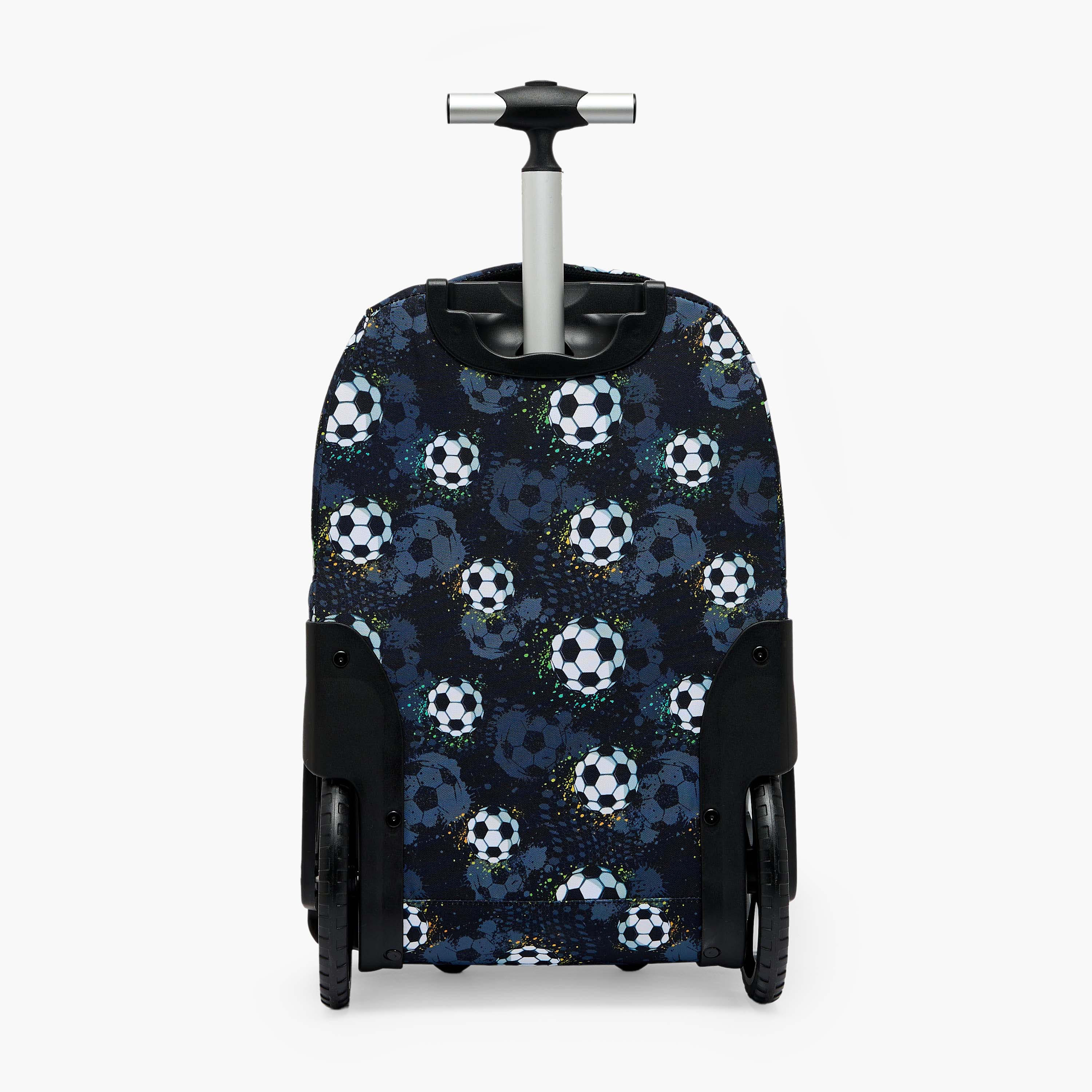 St.Right Football Print Trolley Bag for Boys 8-13 Years with Retractable Handle - 18 inches-school-bagsandbackpacks-trolleybags-image-9