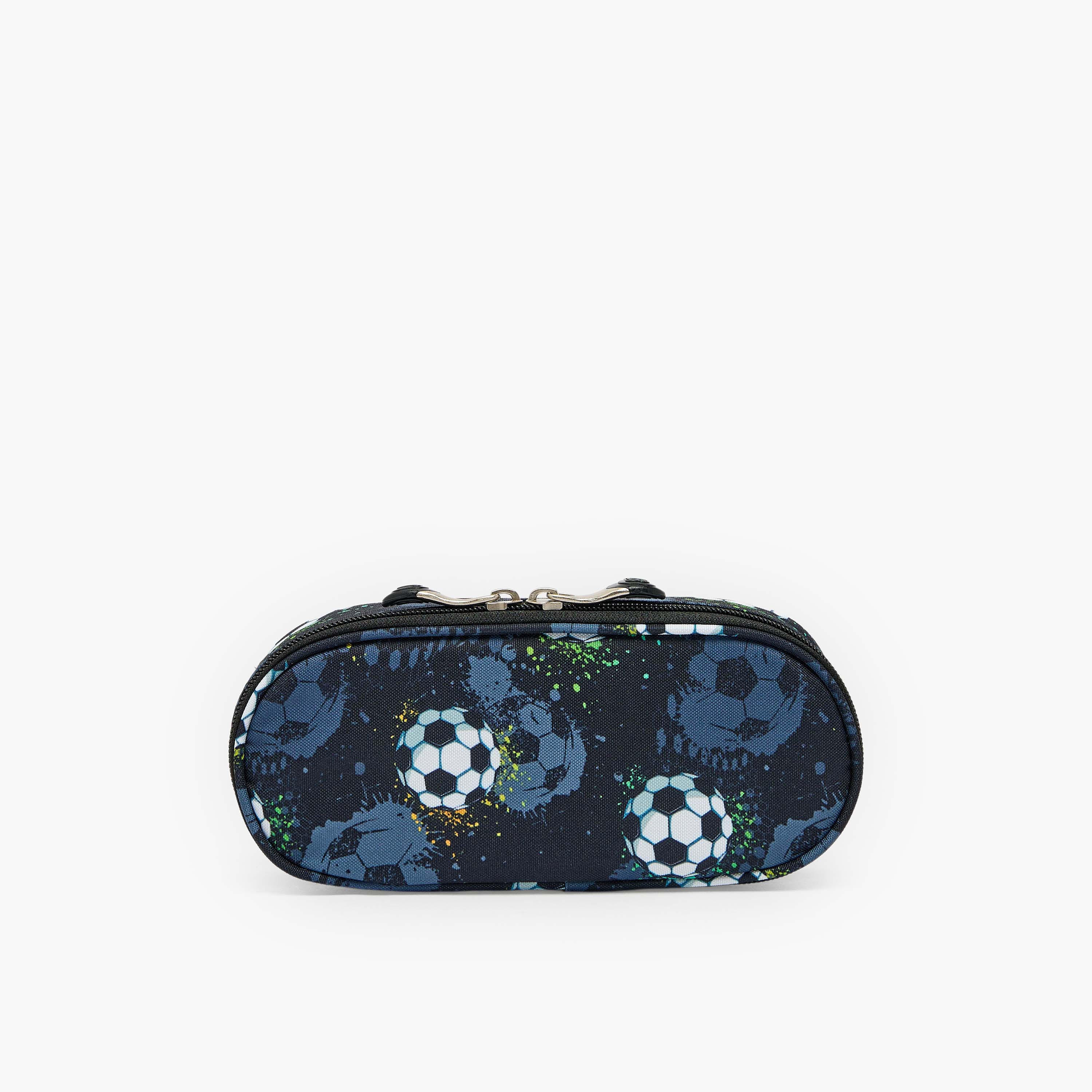 St.Right Football Print Pencil Pouch with Zip Closure-school-stationery-pencilcases-image-1