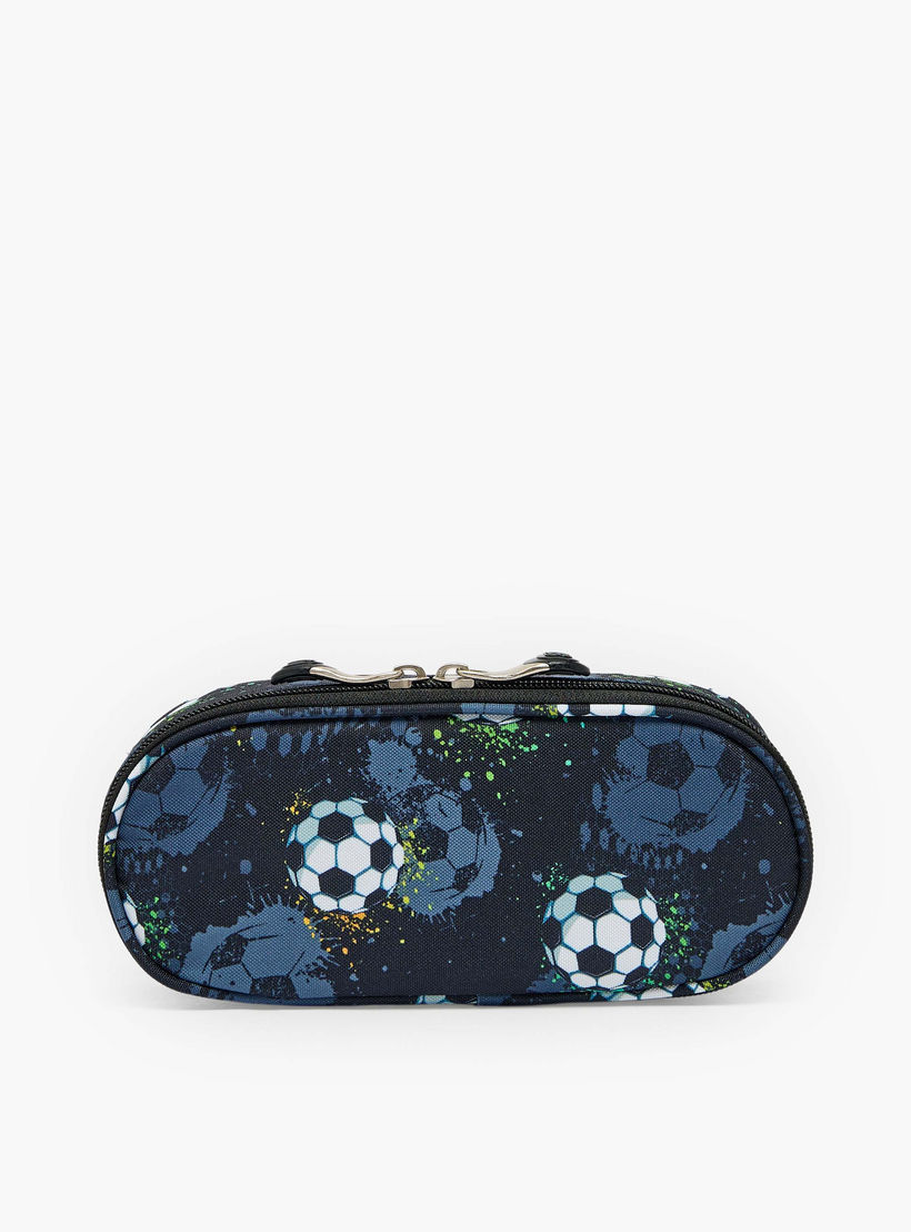 St.Right Football Print Pencil Pouch with Zip Closure-school-stationery-pencilcases-image-1