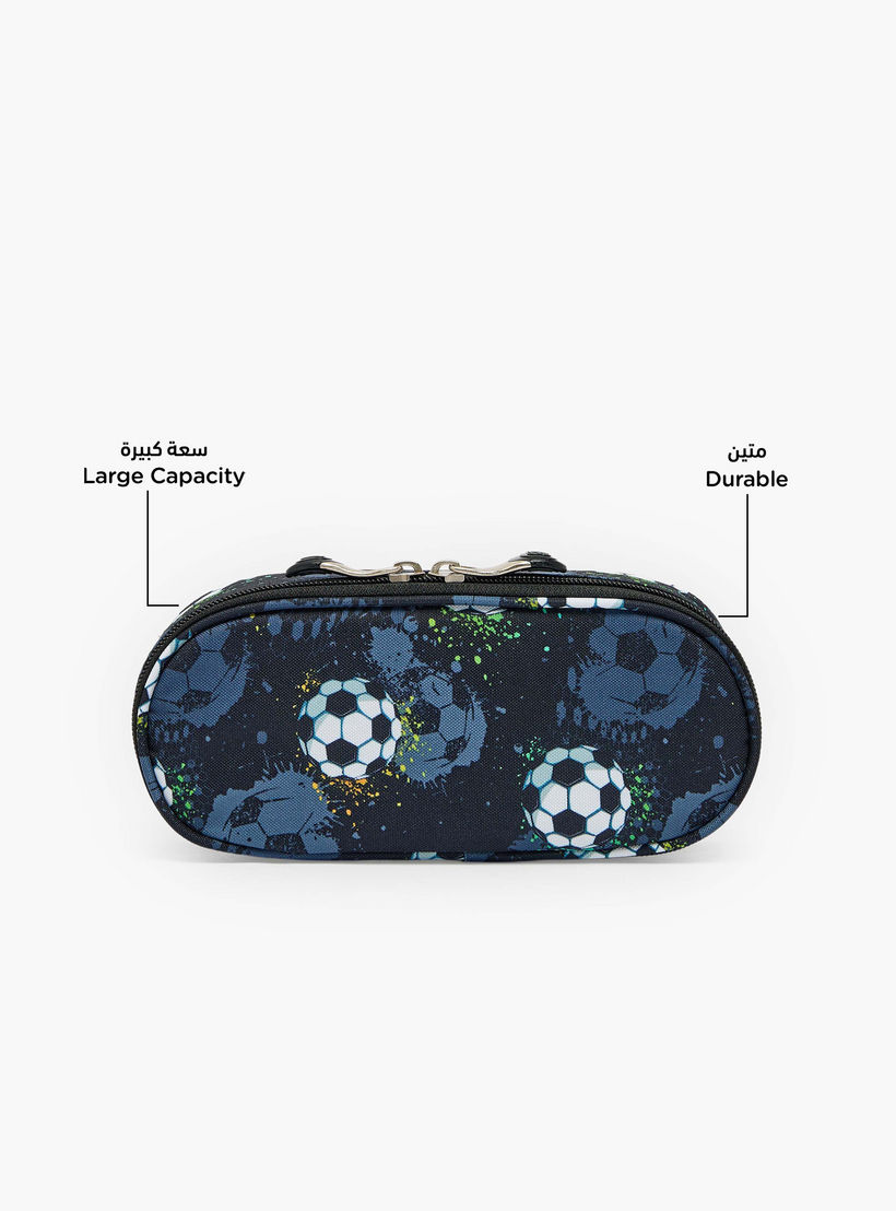 St.Right Football Print Pencil Pouch with Zip Closure-school-stationery-pencilcases-image-2