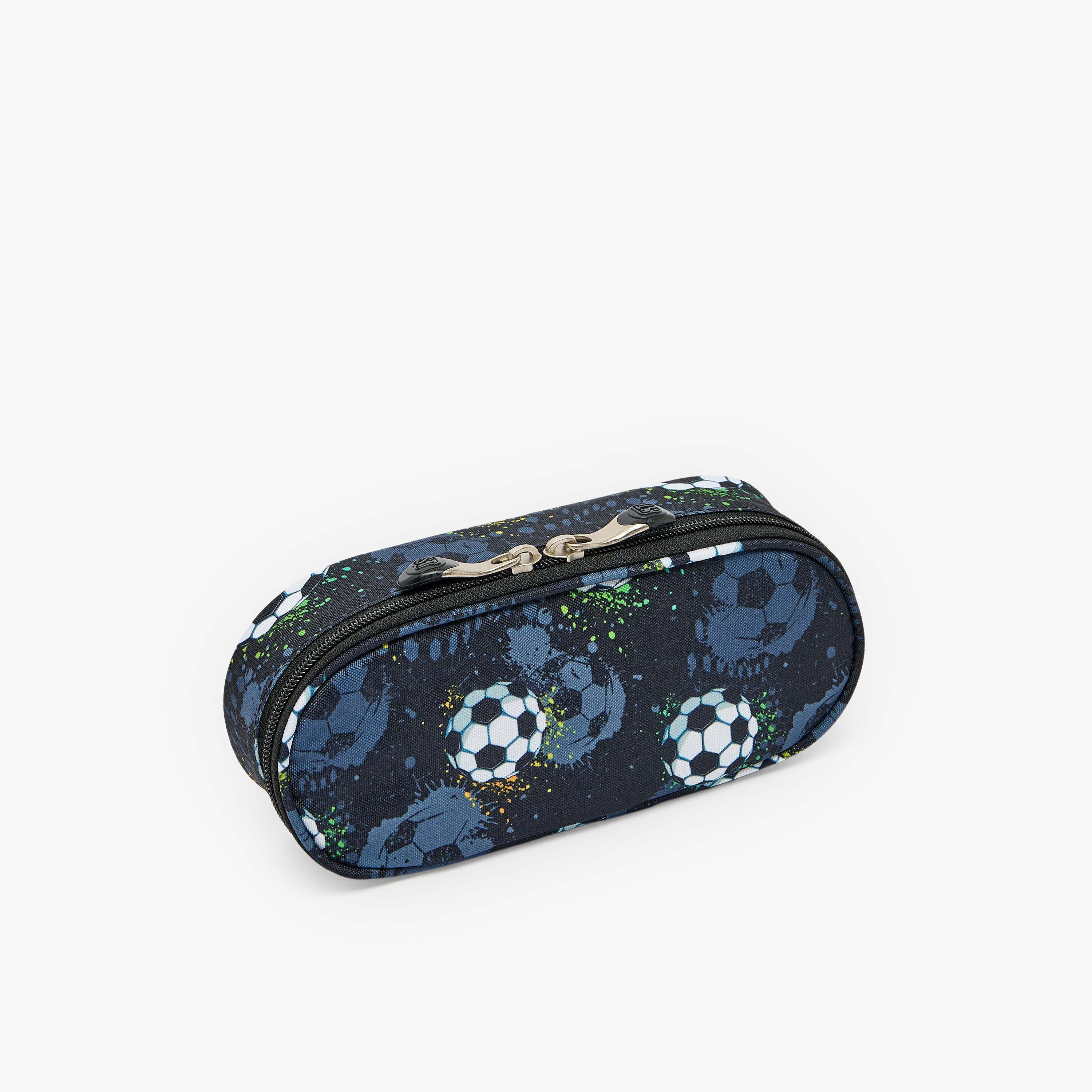 St.Right Football Print Pencil Pouch with Zip Closure-school-stationery-pencilcases-image-3