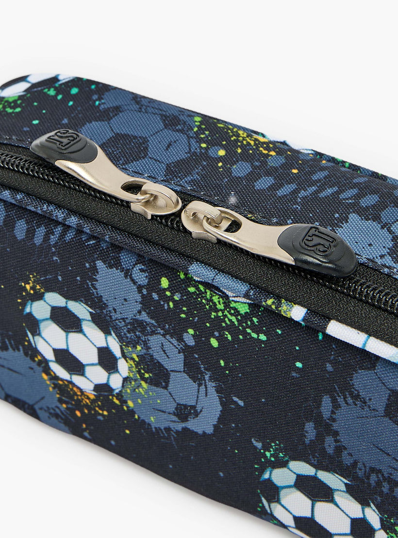 St.Right Football Print Pencil Pouch with Zip Closure-school-stationery-pencilcases-image-5