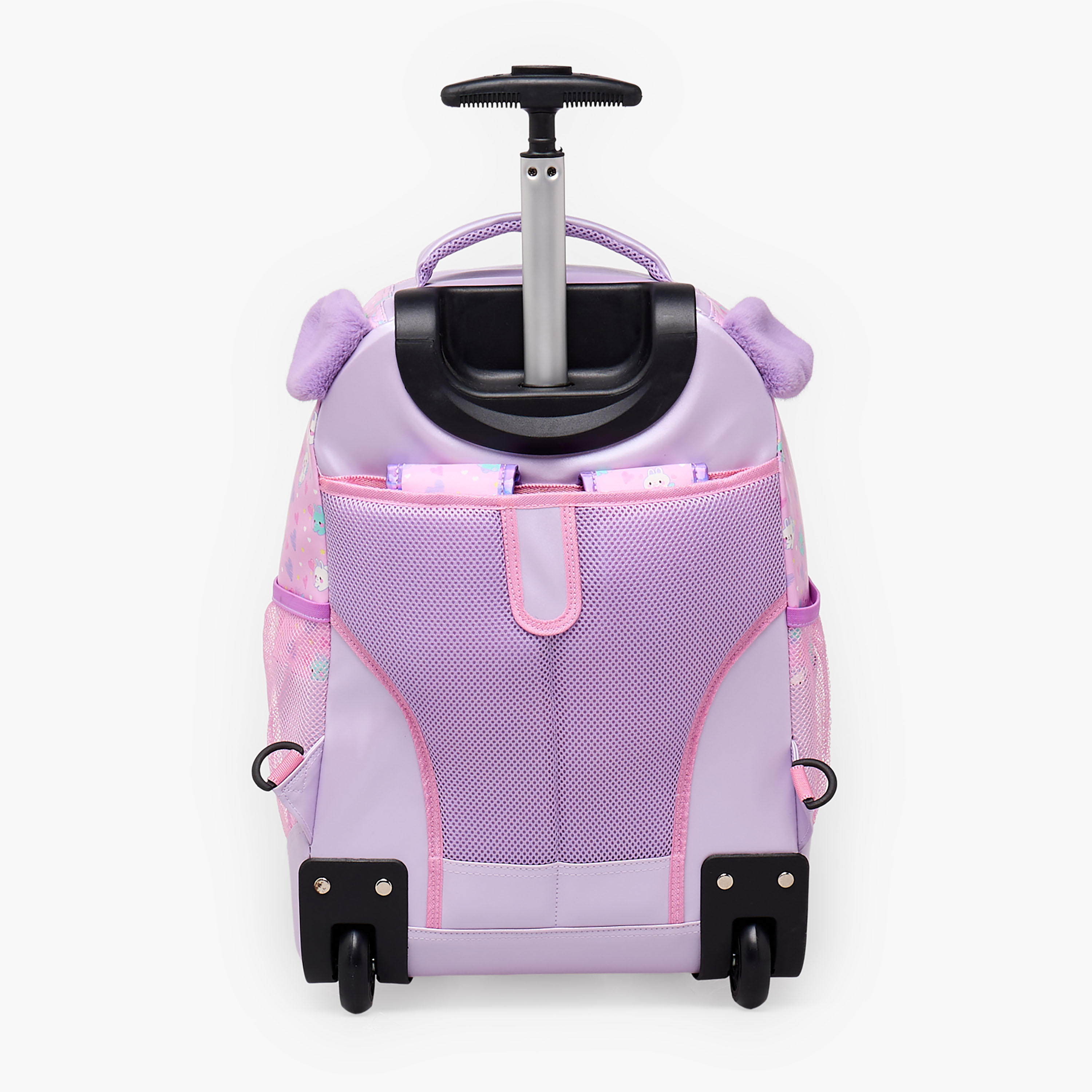 Minmie Printed Trolley Backpack for Girls 8-13 Years with Adjustable Shoulder Straps - 18 inches-school-bagsandbackpacks-trolleybags-image-11