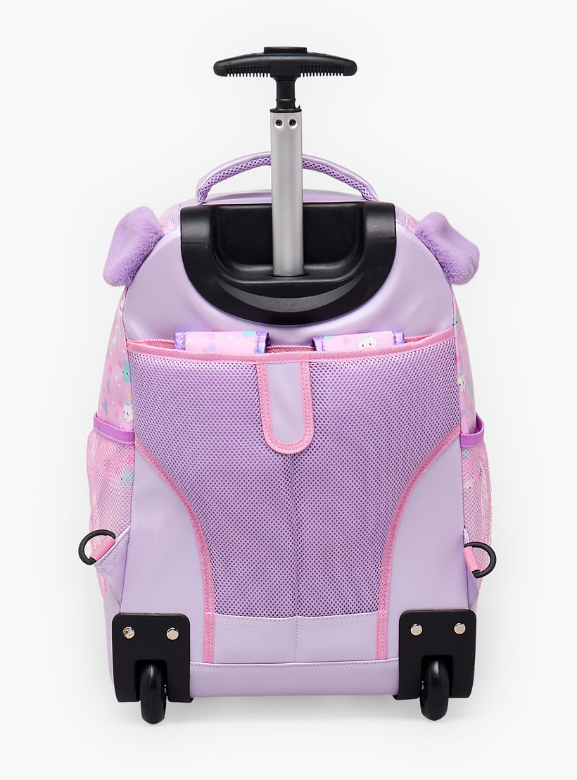 Minmie Printed Trolley Backpack for Girls 8-13 Years with Adjustable Shoulder Straps - 18 inches-school-bagsandbackpacks-trolleybags-image-11