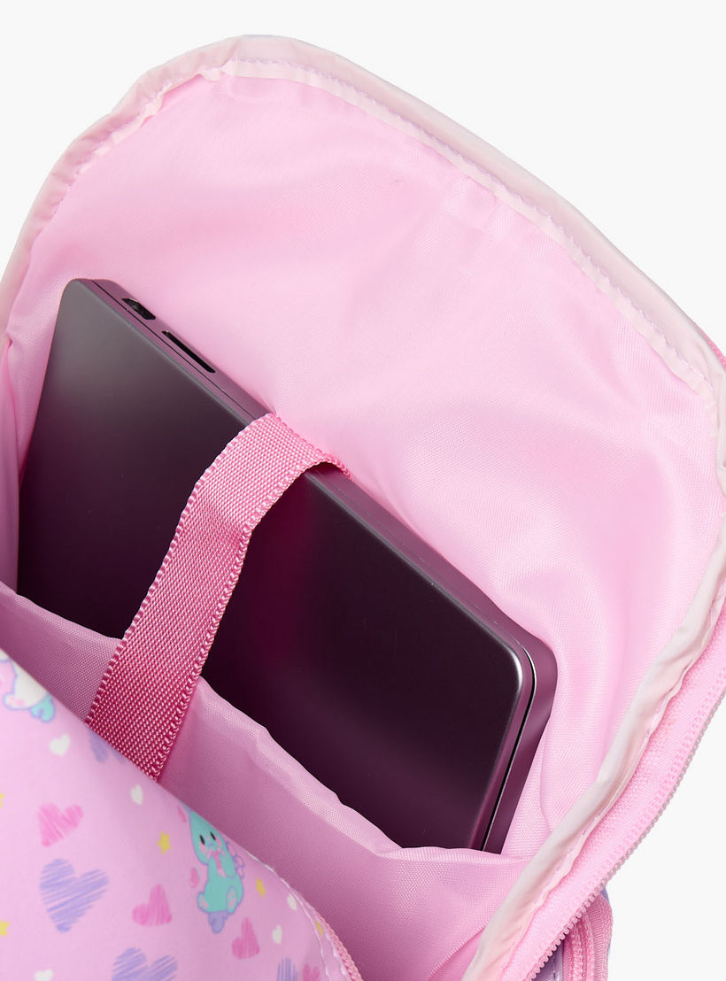 Minmie Printed Trolley Backpack for Girls 8-13 Years with Adjustable Shoulder Straps - 18 inches-school-bagsandbackpacks-trolleybags-image-6