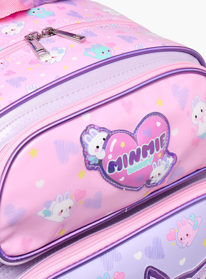Minmie Printed Backpack for Girls 5-8 Years with Adjustable Shoulder Straps - 16 inches-school-bagsandbackpacks-backpacks-image-4