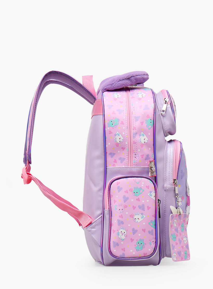 Minmie Printed Backpack for Girls 5-8 Years with Adjustable Shoulder Straps - 16 inches-school-bagsandbackpacks-backpacks-image-8