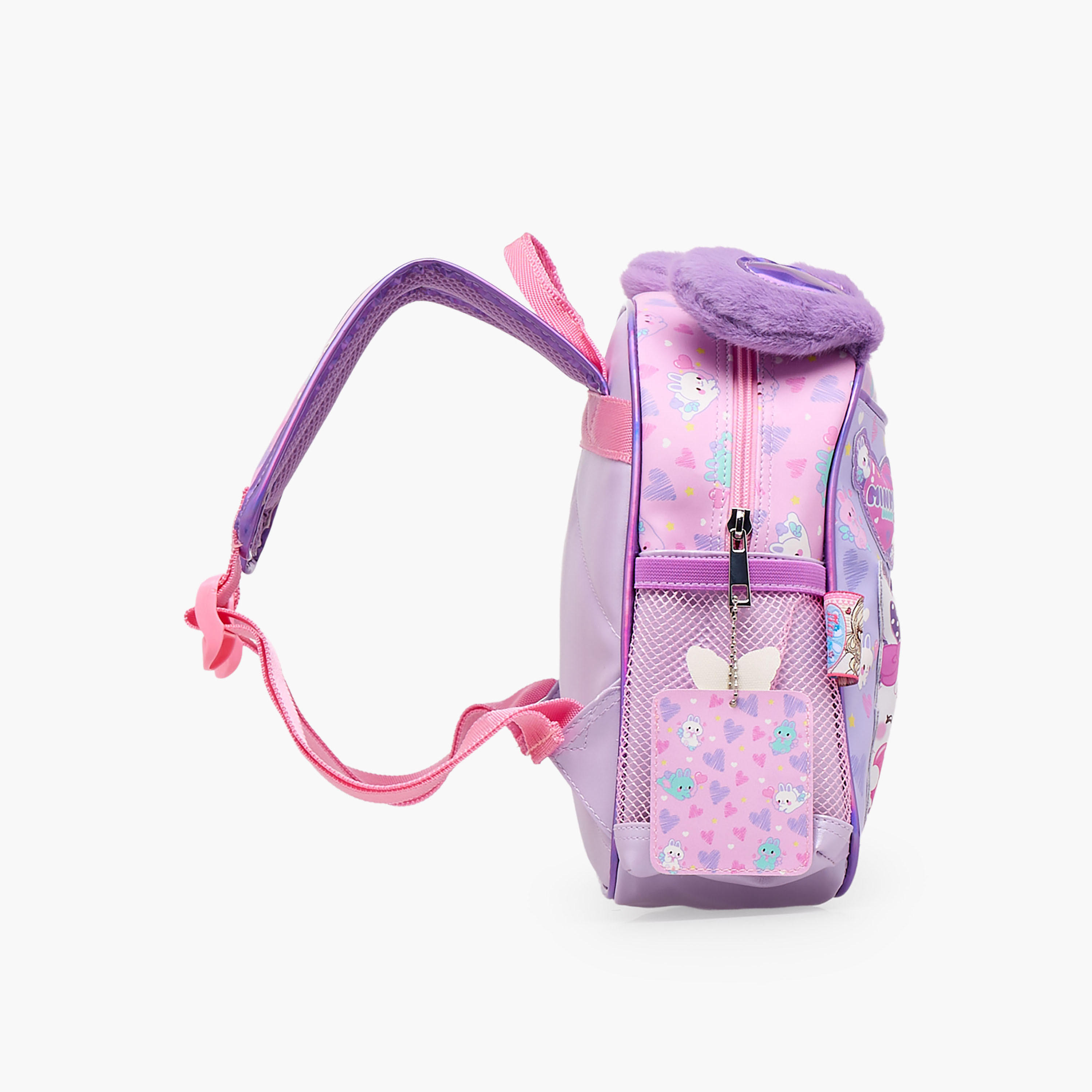 شنطة مدرسية بطبعات أرنب وحمالات كتف مبطنة للبنات 5-8 سنوات من مينمي - 10 بوصات-school-bagsandbackpacks-backpacks-image-8