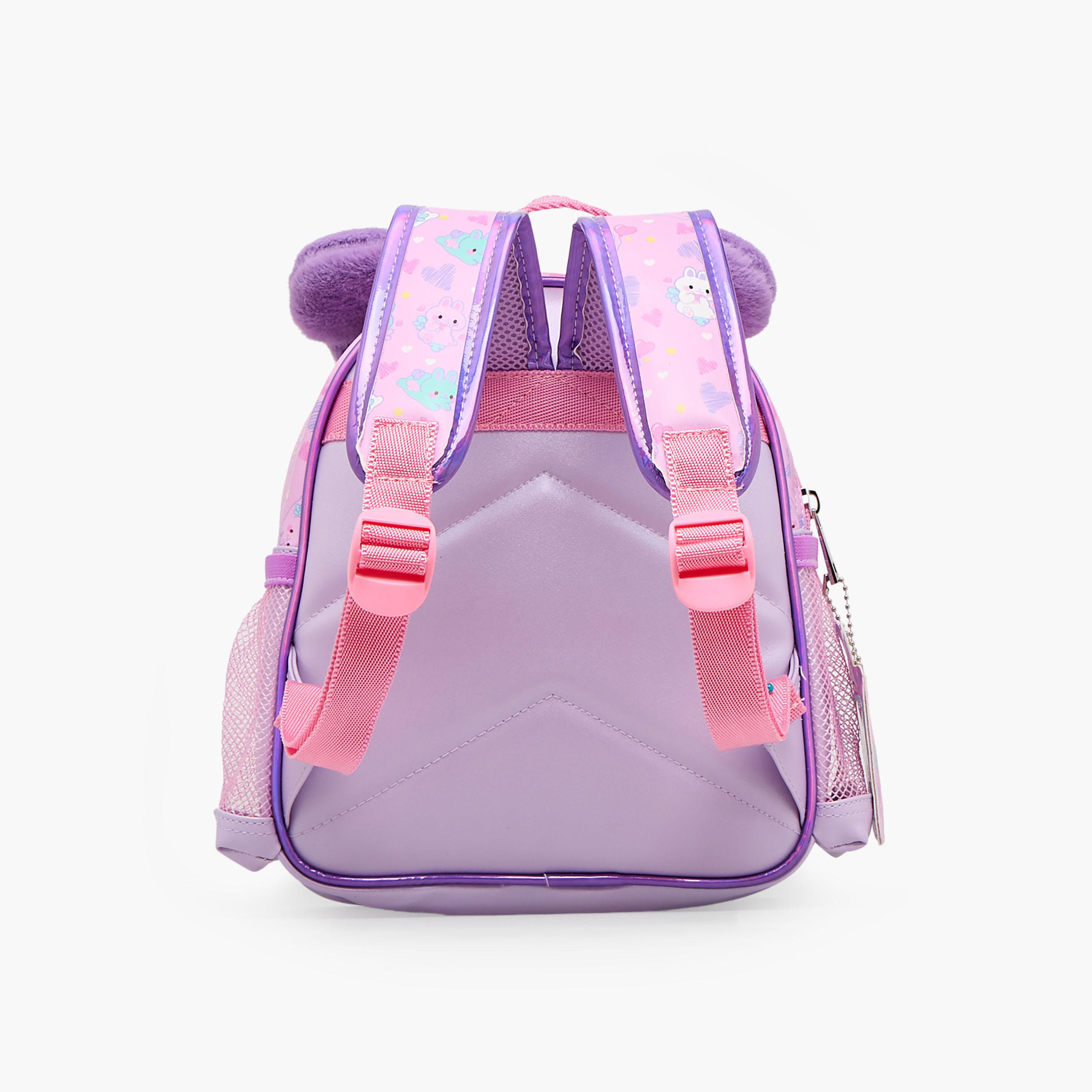شنطة مدرسية بطبعات أرنب وحمالات كتف مبطنة للبنات 5-8 سنوات من مينمي - 10 بوصات-school-bagsandbackpacks-backpacks-image-9