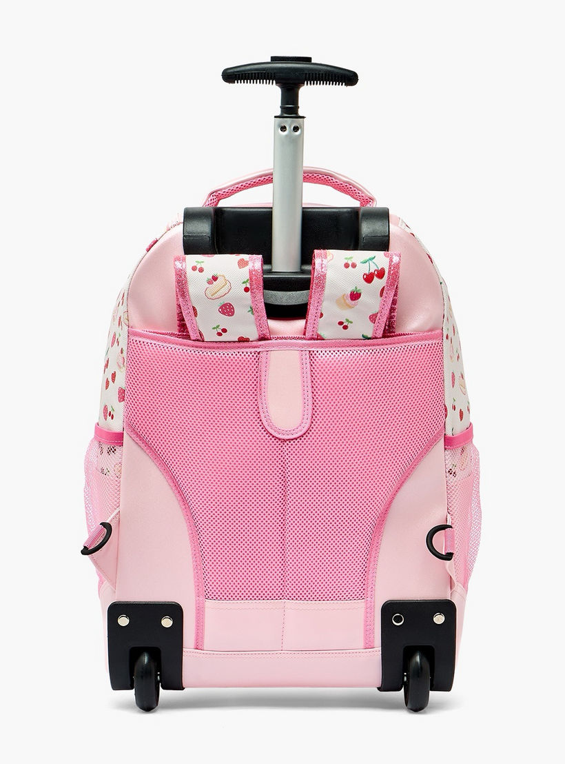 Minmie Printed Trolley Backpack for Girls 8-13 Years with Adjustable Shoulder Straps - 18 inches-school-bagsandbackpacks-trolleybags-image-11