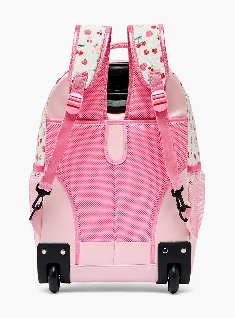 Minmie Printed Trolley Backpack for Girls 8-13 Years with Adjustable Shoulder Straps - 18 inches-school-bagsandbackpacks-trolleybags-image-12