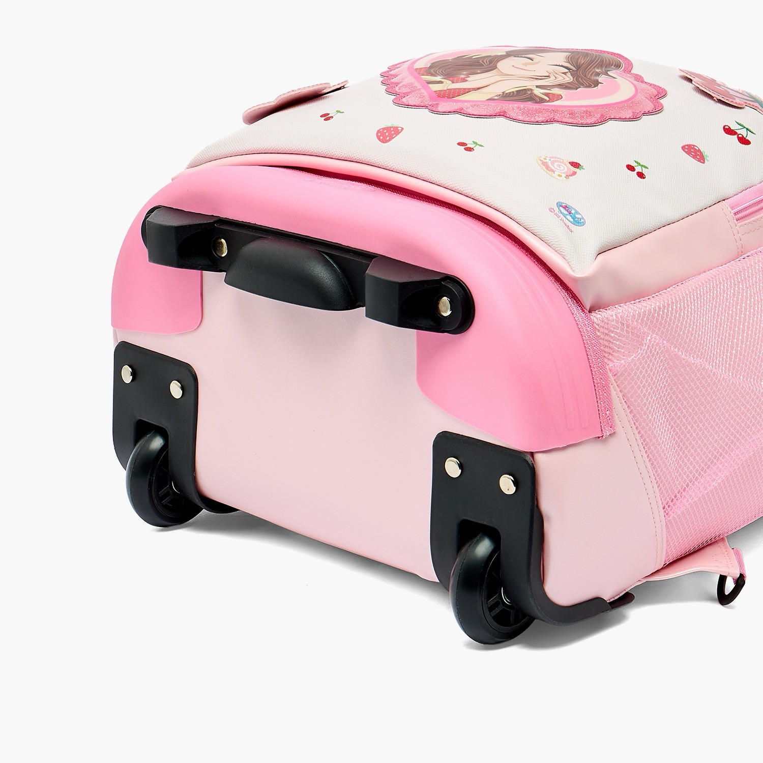 Minmie Printed Trolley Backpack for Girls 8-13 Years with Adjustable Shoulder Straps - 18 inches-school-bagsandbackpacks-trolleybags-image-13