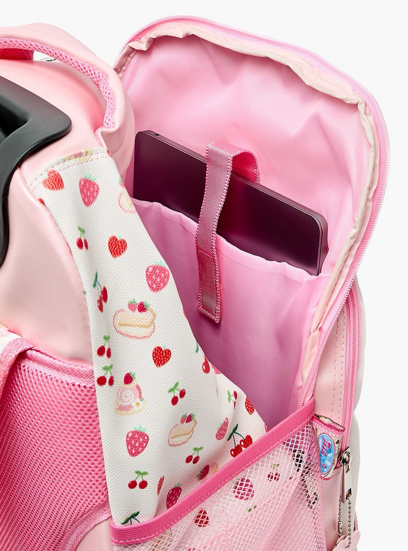 Minmie Printed Trolley Backpack for Girls 8-13 Years with Adjustable Shoulder Straps - 18 inches-school-bagsandbackpacks-trolleybags-image-8