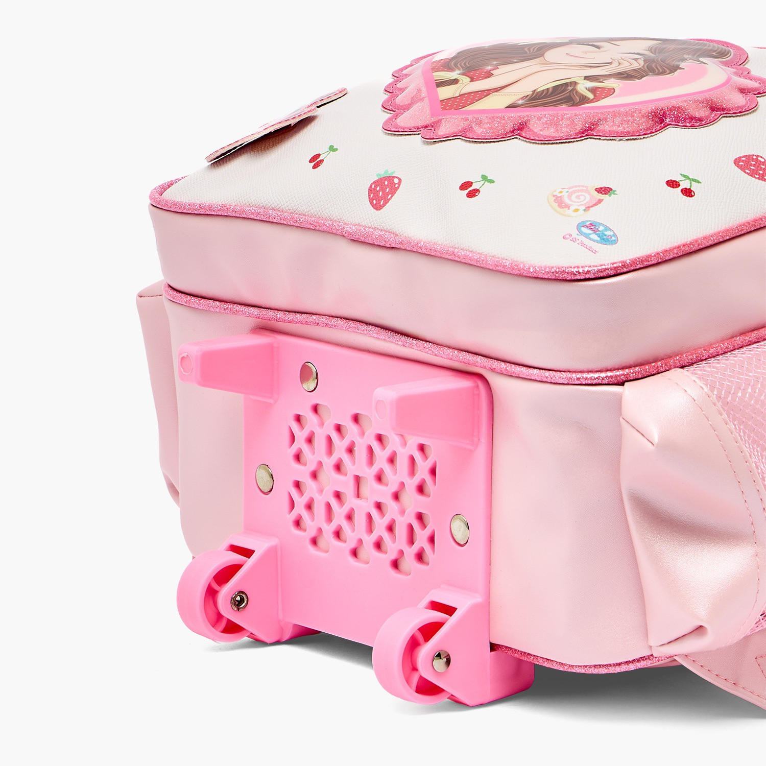 Minmie Printed Trolley Backpack for Girls 5-8 Years with Adjustable Shoulder Straps - 12 inches-school-bagsandbackpacks-trolleybags-image-11