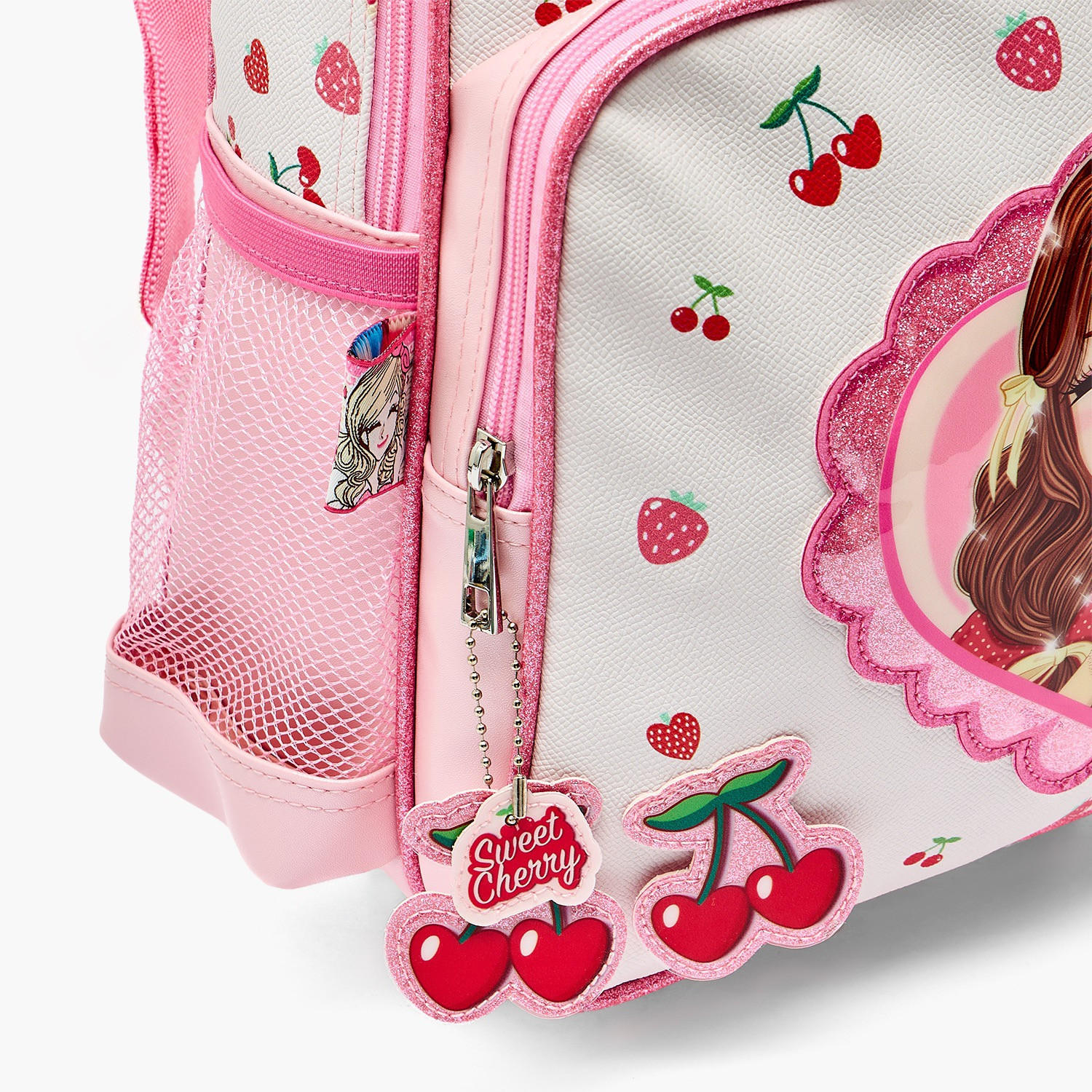 Minmie Printed Trolley Backpack for Girls 5-8 Years with Adjustable Shoulder Straps - 12 inches-school-bagsandbackpacks-trolleybags-image-6