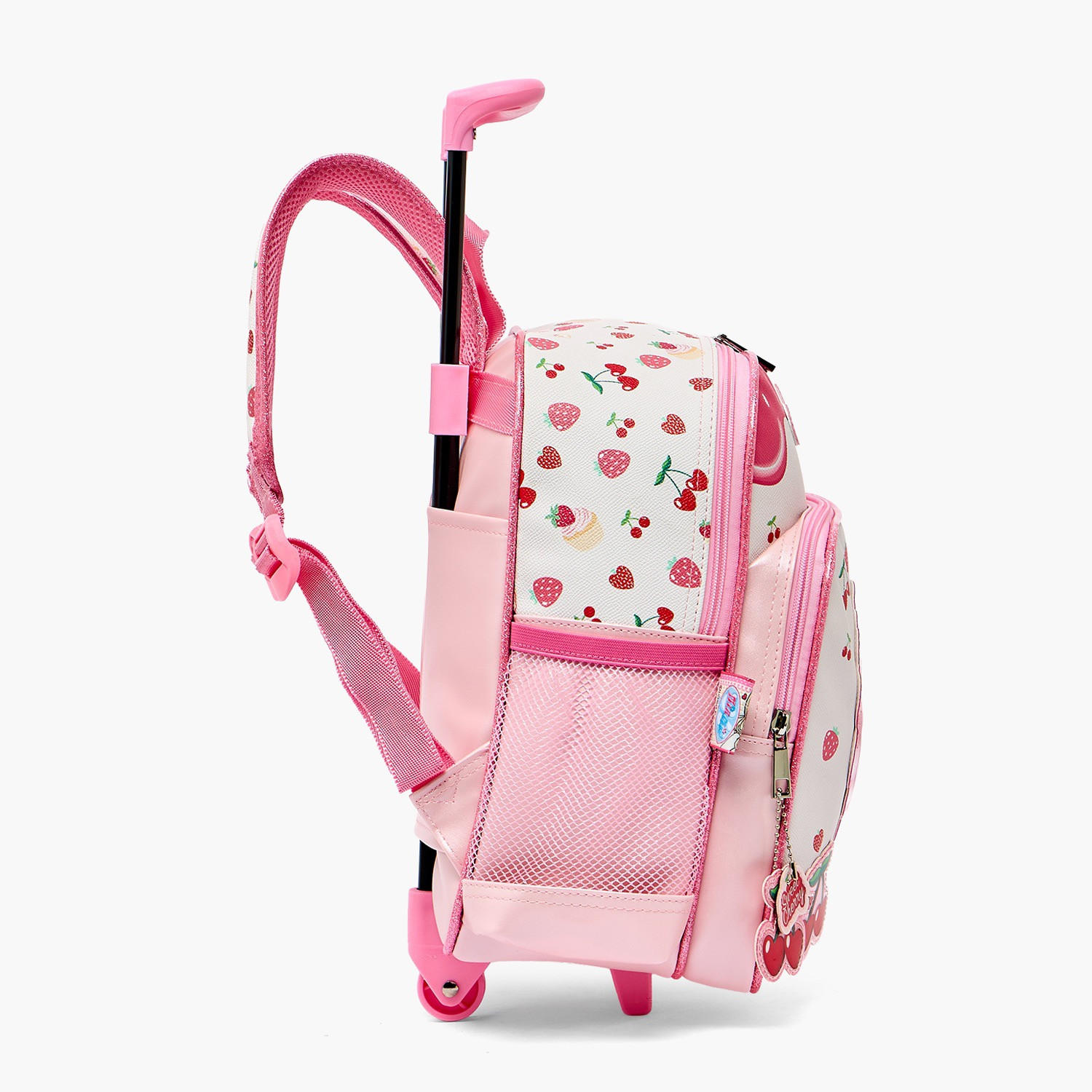 Minmie Printed Trolley Backpack for Girls 5-8 Years with Adjustable Shoulder Straps - 12 inches-school-bagsandbackpacks-trolleybags-image-9