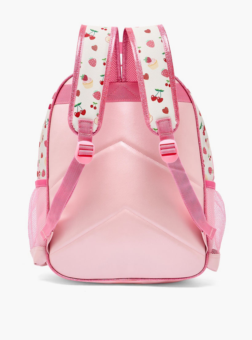 Minmie Cherry Print Backpack for Girls 5-8 Years with Adjustable Shoulder Straps - 16 inches-school-bagsandbackpacks-backpacks-image-9