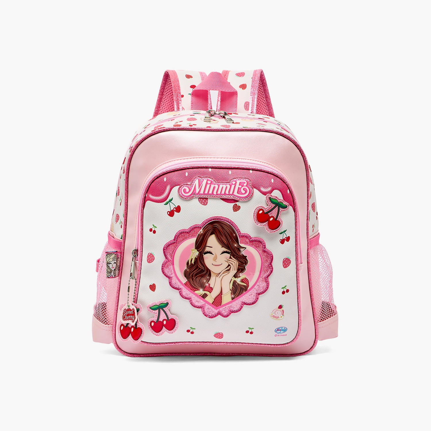Minmie Printed Backpack for Girls 5-8 Years with Adjustable Shoulder Straps - 12 inches-school-bagsandbackpacks-backpacks-image-1