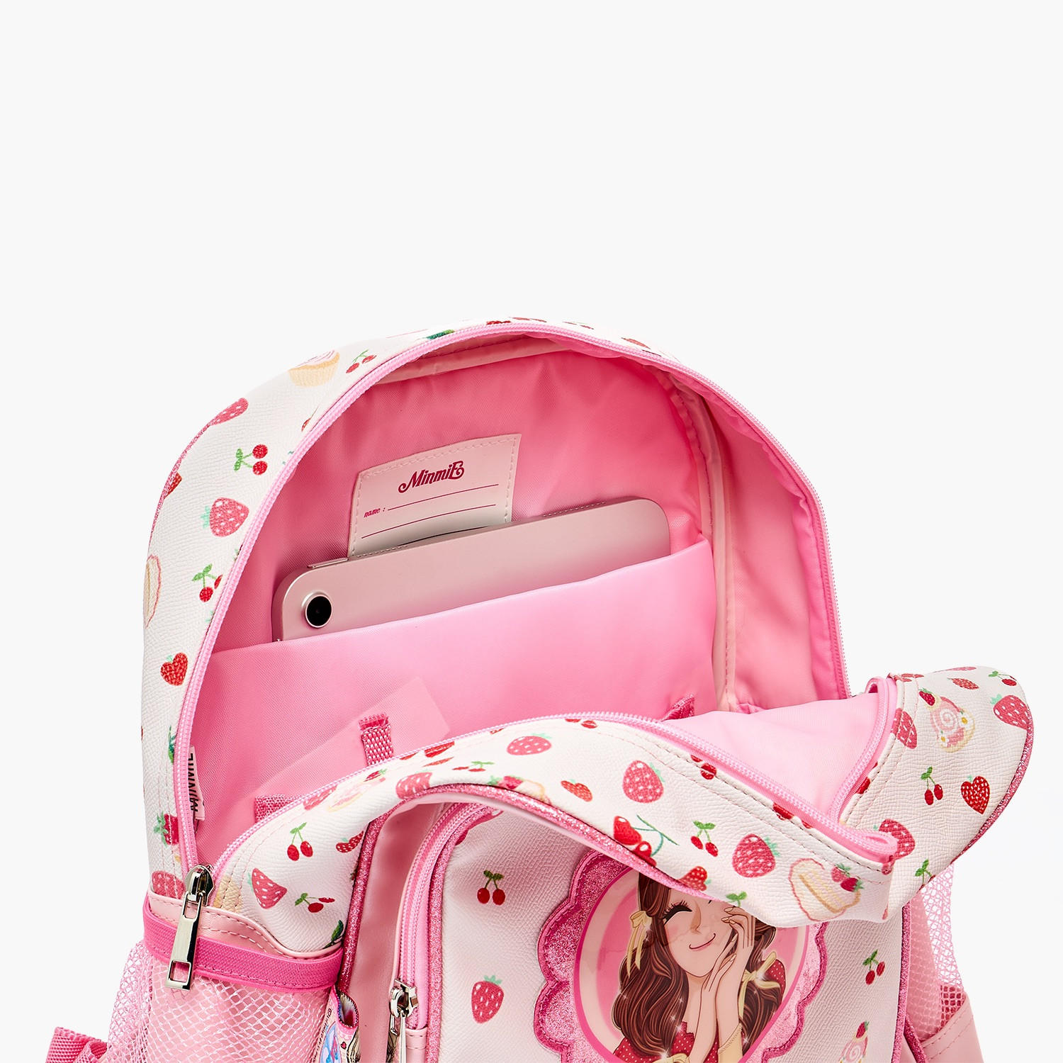 Minmie Printed Backpack for Girls 5-8 Years with Adjustable Shoulder Straps - 12 inches-school-bagsandbackpacks-backpacks-image-6