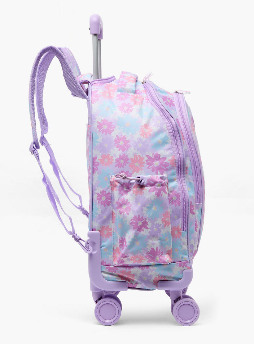 New Expressions Printed 3-Piece Trolley Backpack Set for Girls 8-13 Years with Lunch Bag - 18 inches-school-bagsandbackpacks-trolleybags-image-12