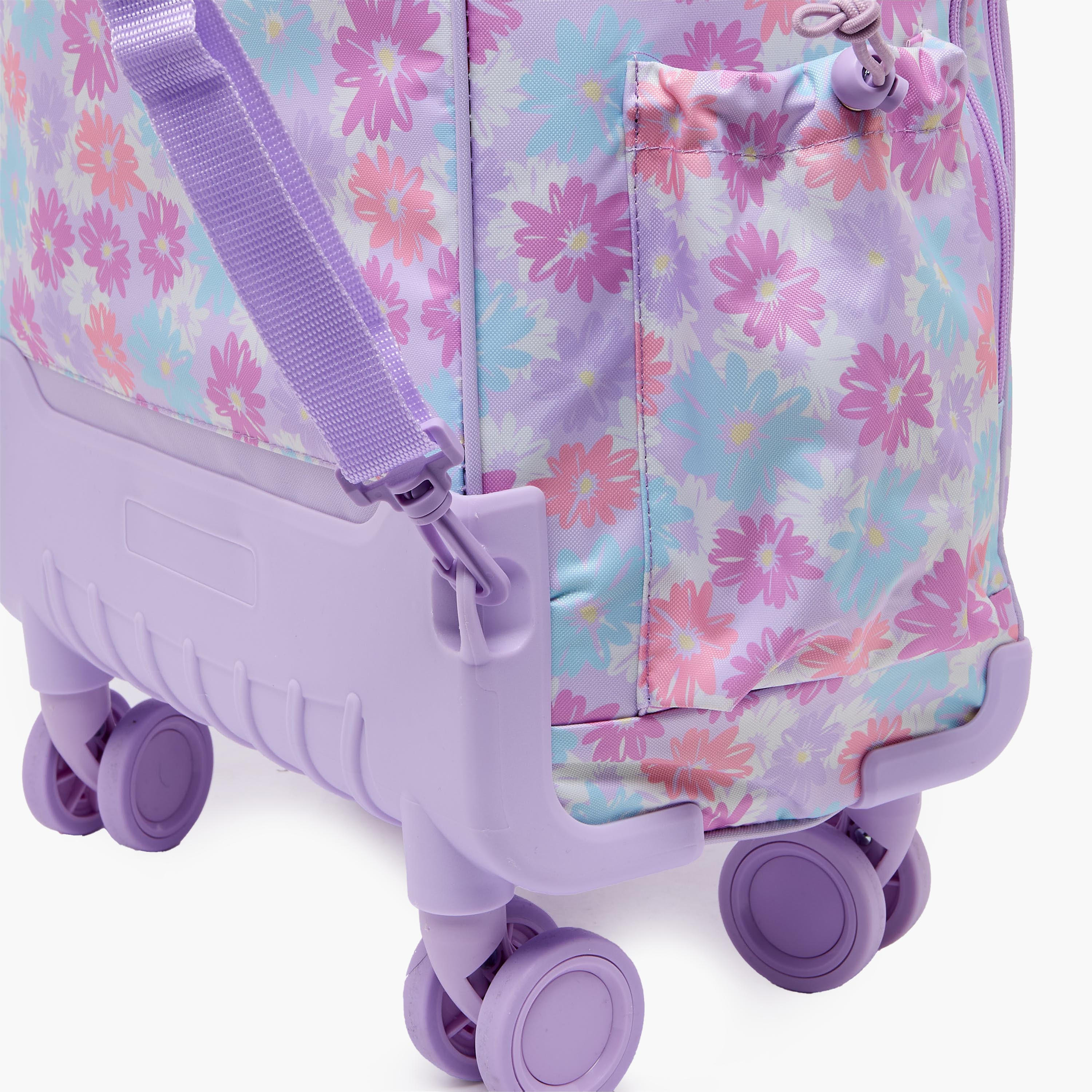 New Expressions Printed 3-Piece Trolley Backpack Set for Girls 8-13 Years with Lunch Bag - 18 inches-school-bagsandbackpacks-trolleybags-image-13