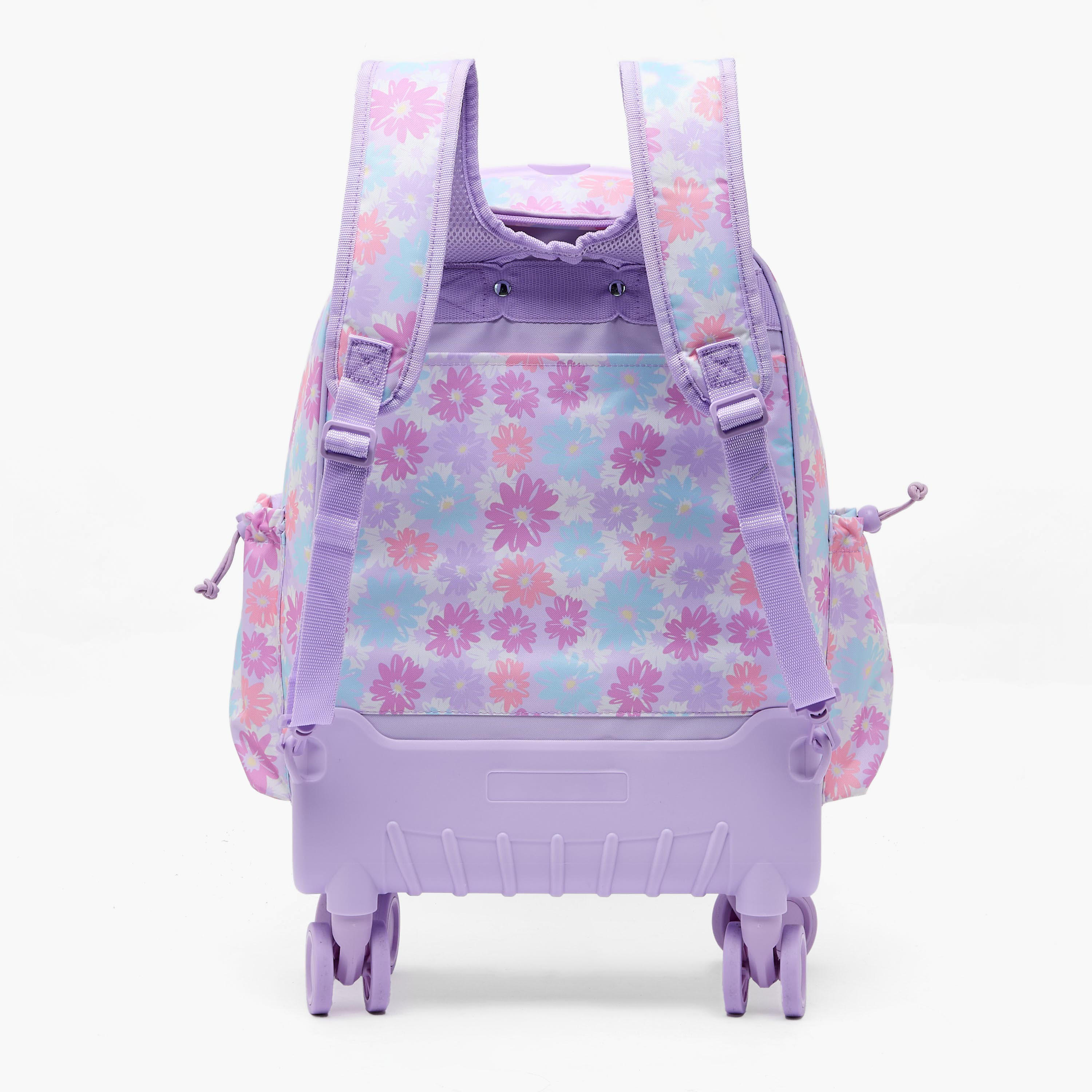New Expressions Printed 3-Piece Trolley Backpack Set for Girls 8-13 Years with Lunch Bag - 18 inches-school-bagsandbackpacks-trolleybags-image-14