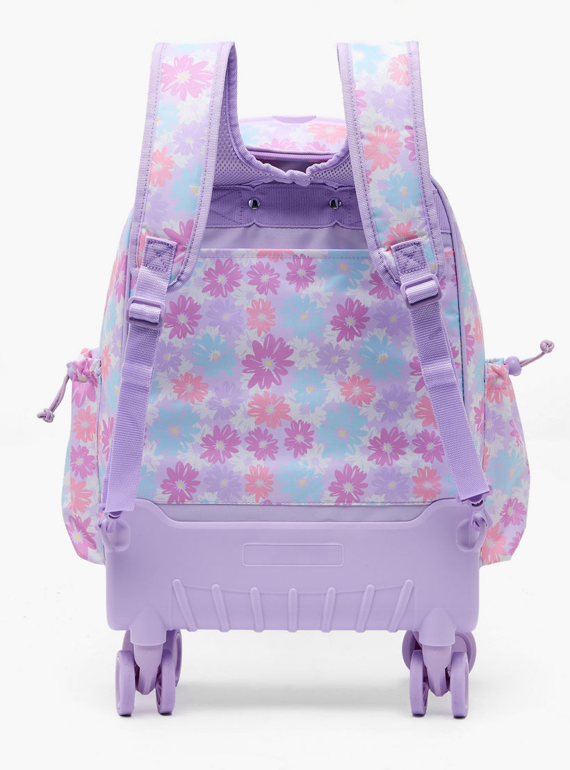New Expressions Printed 3-Piece Trolley Backpack Set for Girls 8-13 Years with Lunch Bag - 18 inches-school-bagsandbackpacks-trolleybags-image-14