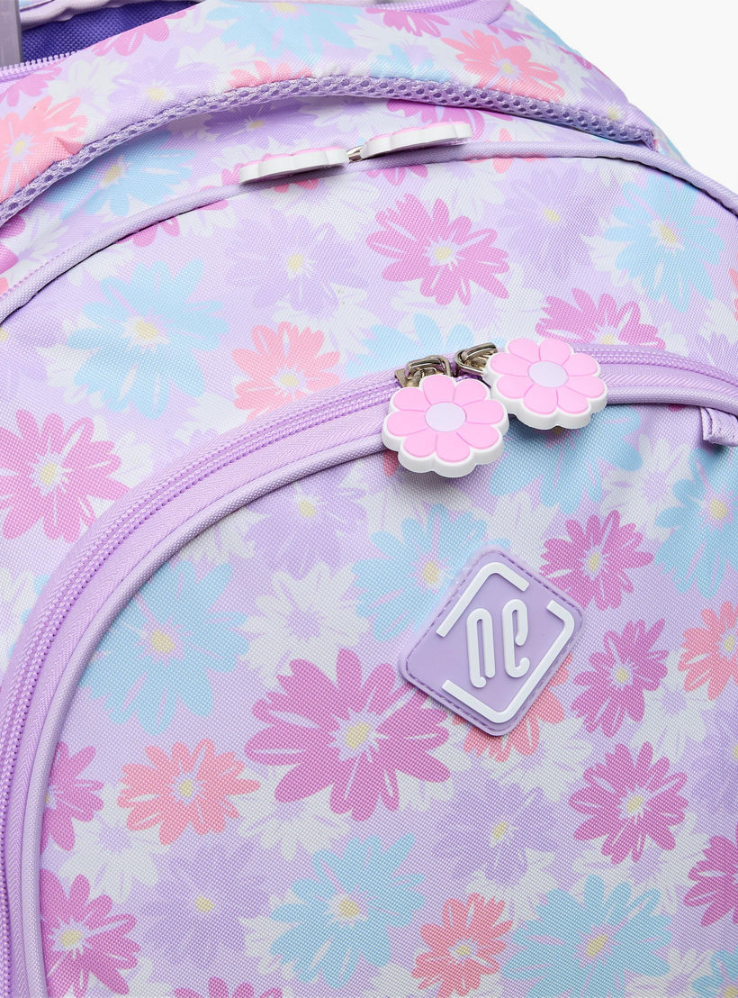 New Expressions Printed 3-Piece Trolley Backpack Set for Girls 8-13 Years with Lunch Bag - 18 inches-school-bagsandbackpacks-trolleybags-image-7