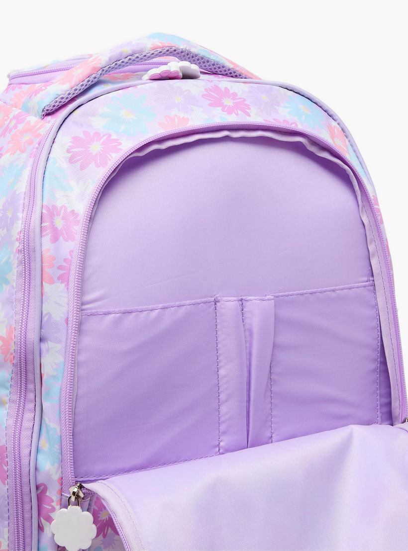 New Expressions Printed 3-Piece Trolley Backpack Set for Girls 8-13 Years with Lunch Bag - 18 inches-school-bagsandbackpacks-trolleybags-image-9