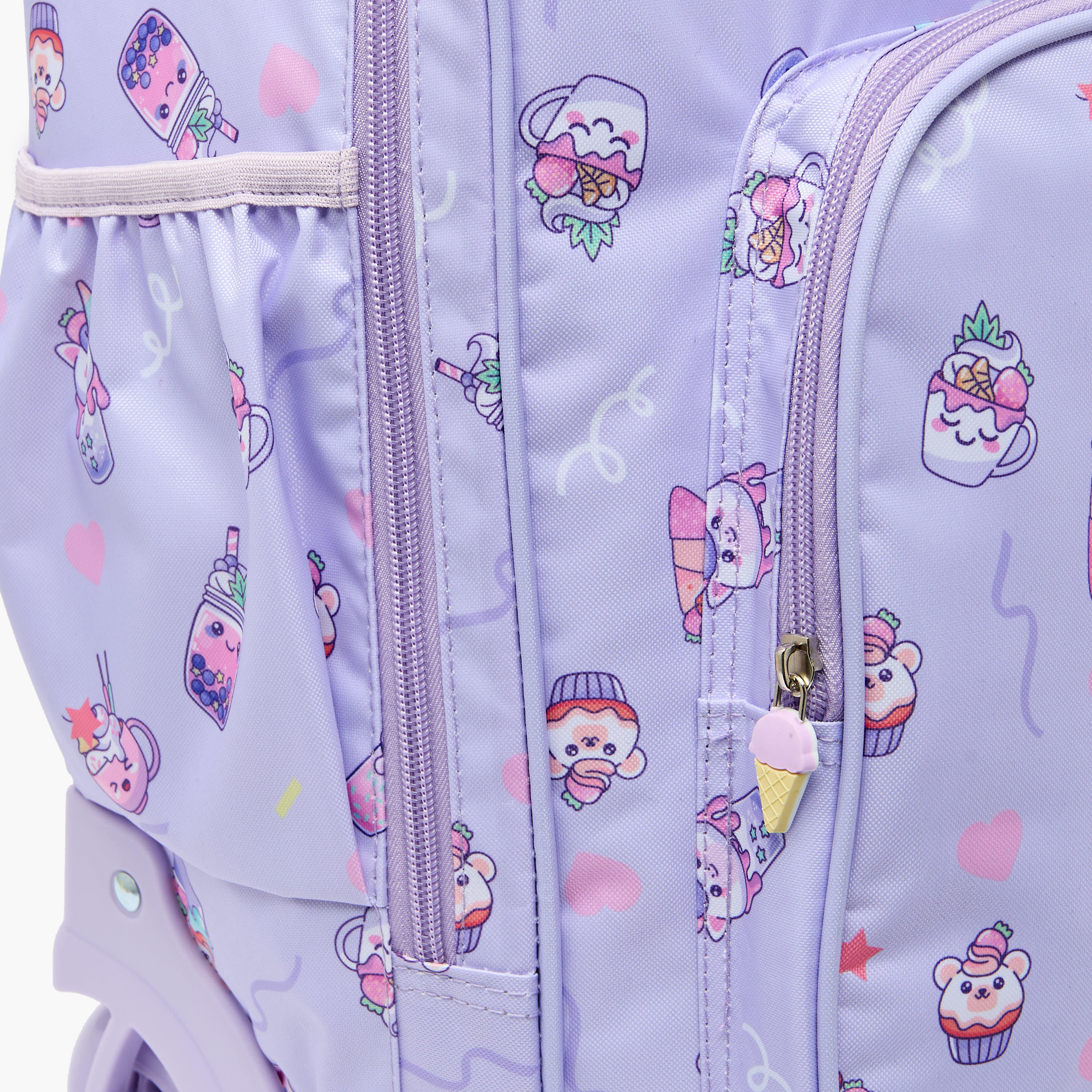 New Expressions Printed 3-Piece Trolley Backpack Set for Girls 8-13 Years with Lunch Bag - 18 inches-school-bagsandbackpacks-trolleybags-image-10