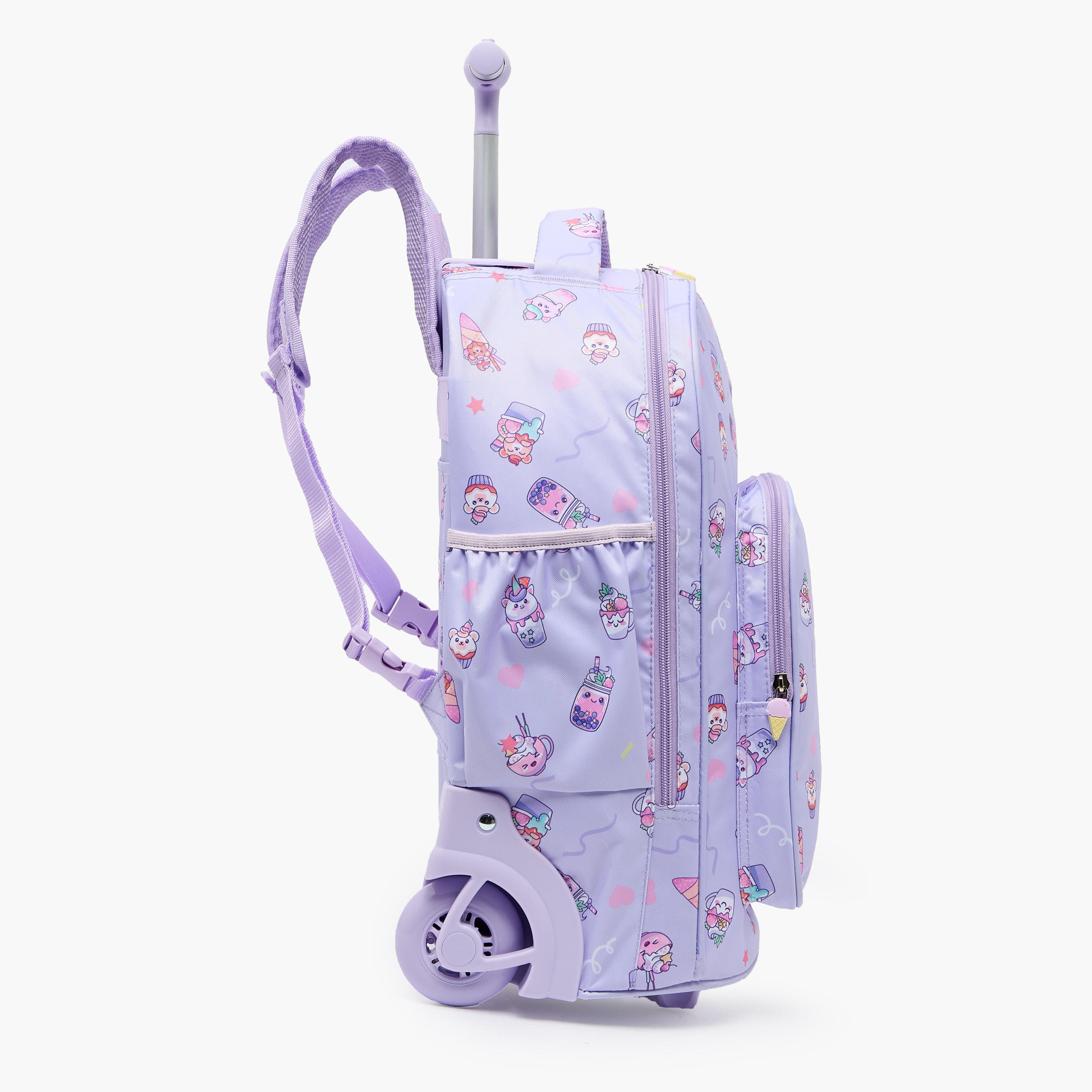 New Expressions Printed 3-Piece Trolley Backpack Set for Girls 8-13 Years with Lunch Bag - 18 inches-school-bagsandbackpacks-trolleybags-image-12