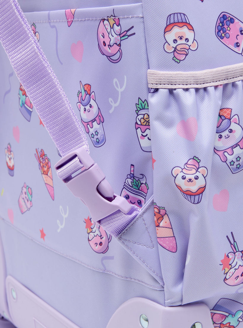 New Expressions Printed 3-Piece Trolley Backpack Set for Girls 8-13 Years with Lunch Bag - 18 inches-school-bagsandbackpacks-trolleybags-image-15